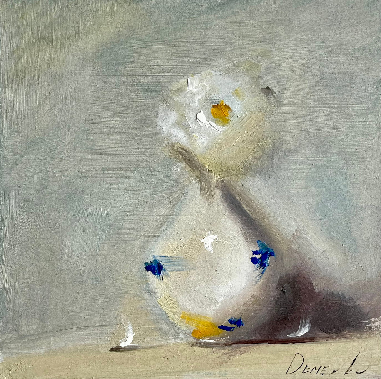 ORIGINAL MINIATURE OIL PAINTING FLOWERS VASE: ORIGINAL OIL ON WOOD PANEL. SIZE: 7.7 X 7.7 INCHES APPROX. PAINTING IS UNFRAMED. SHIPPING IN THE U.S VIA USPS PRIORITY MAIL $12