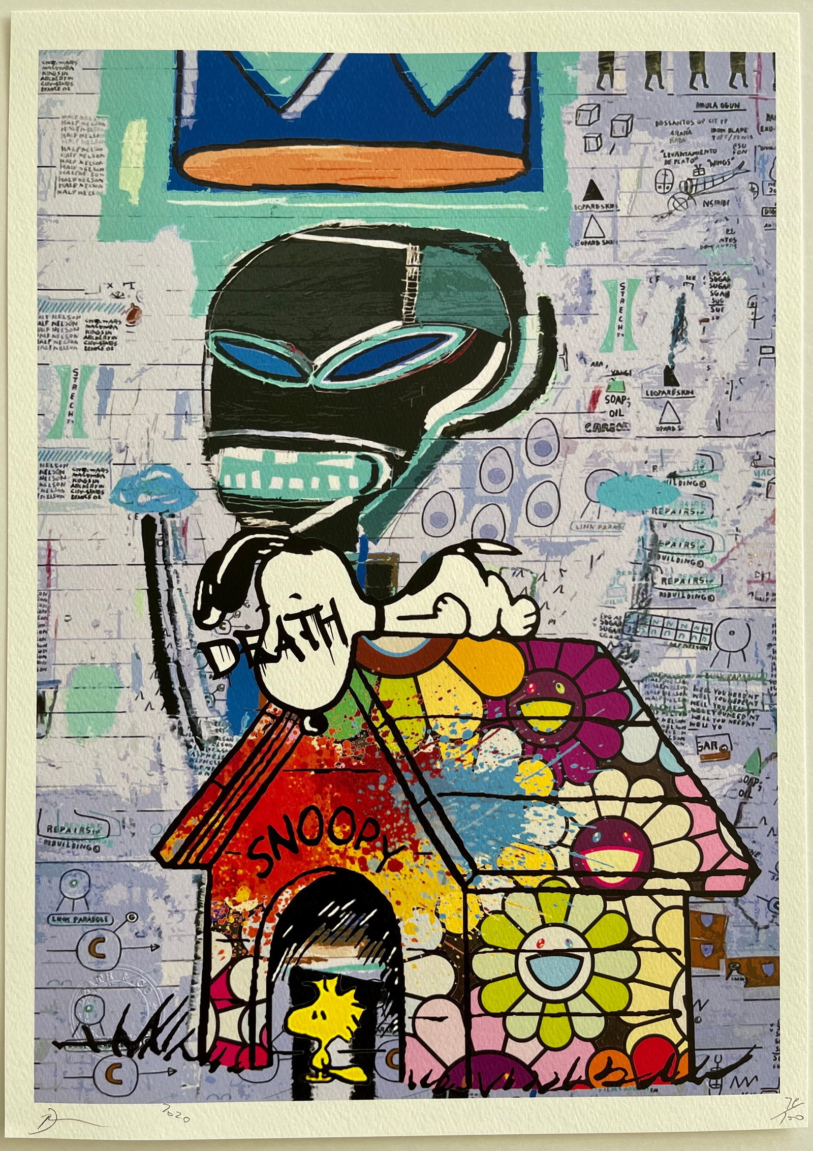POP ART PRINT GRAFFITI ART: SIZE: 17.5 X 12.5 INCHES APPROX. UNFRAMED. SIGNED SEALED. SHIPPING IN THE U.S VIA USPS PRIORITY MAIL $15