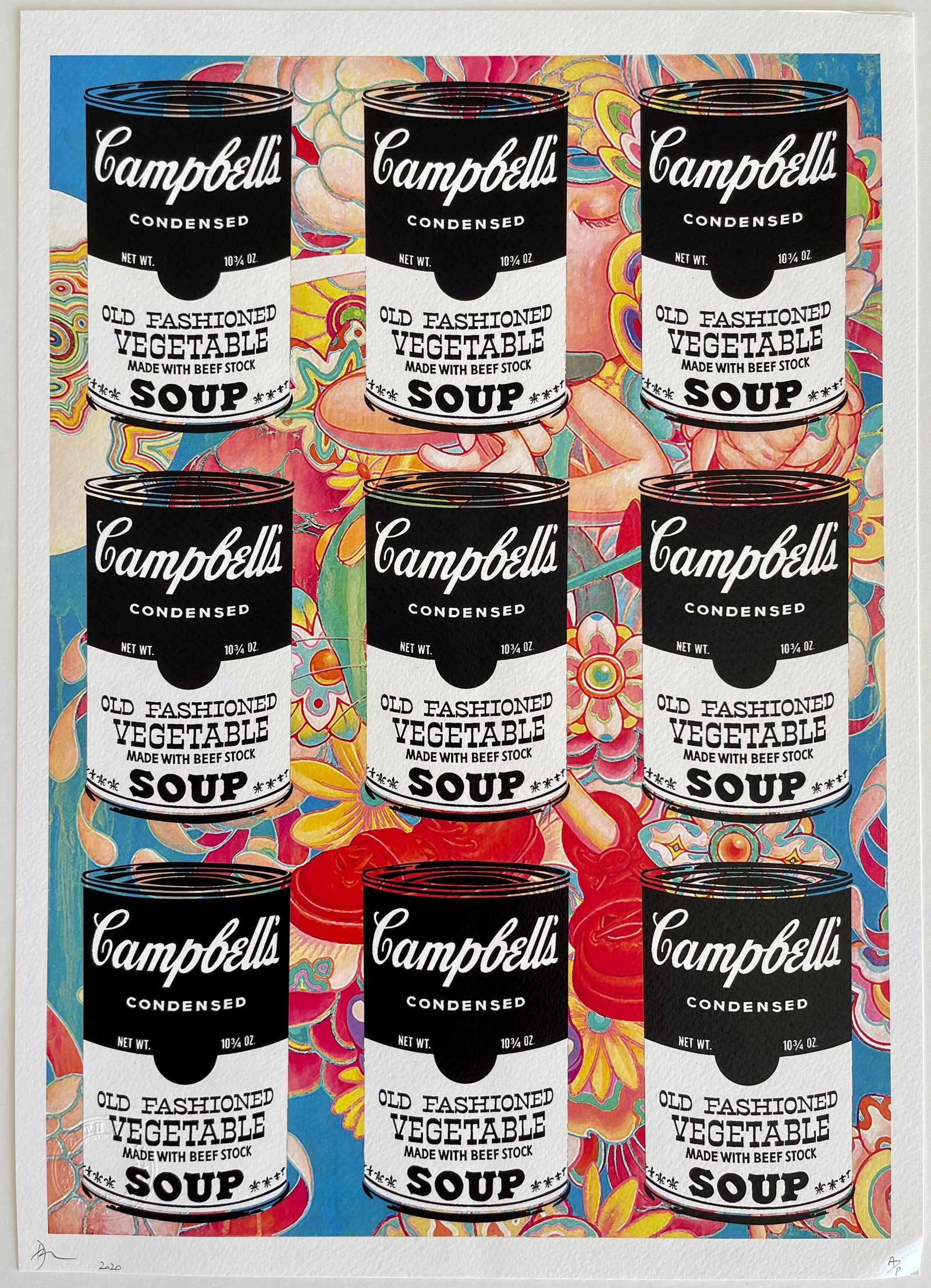 POP ART PRINT GRAFFITI ART: SIZE: 17.5 X 12.5 INCHES APPROX. UNFRAMED. SIGNED SEALED. SHIPPING IN THE U.S VIA USPS PRIORITY MAIL $15