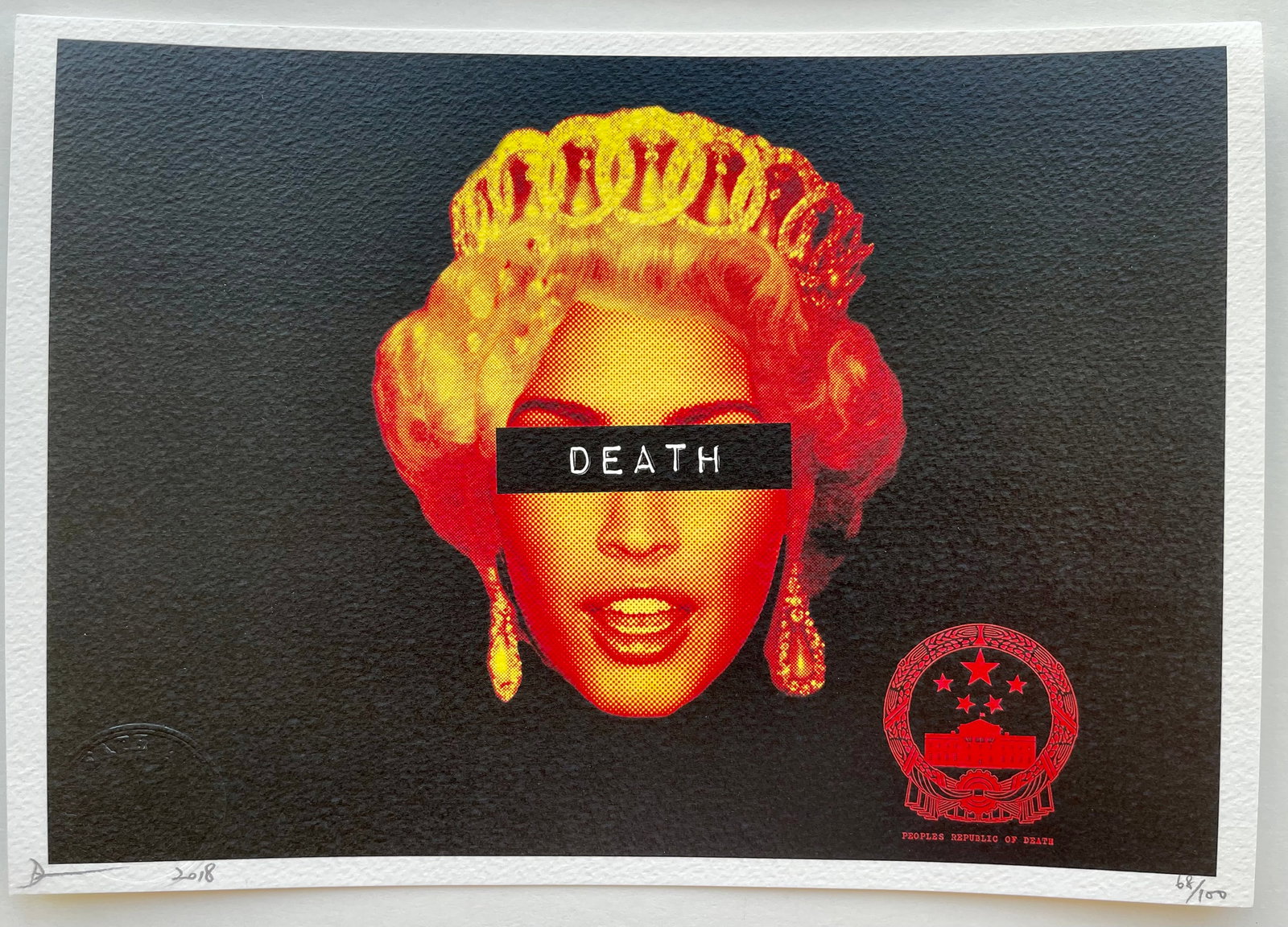 POP ICON ART PRINT: SIZE: 11.5 X 8.2 INCHES APPROX. UNFRAMED. SIGNED SEALED. SHIPPING IN THE U.S VIA USPS PRIORITY MAIL $15