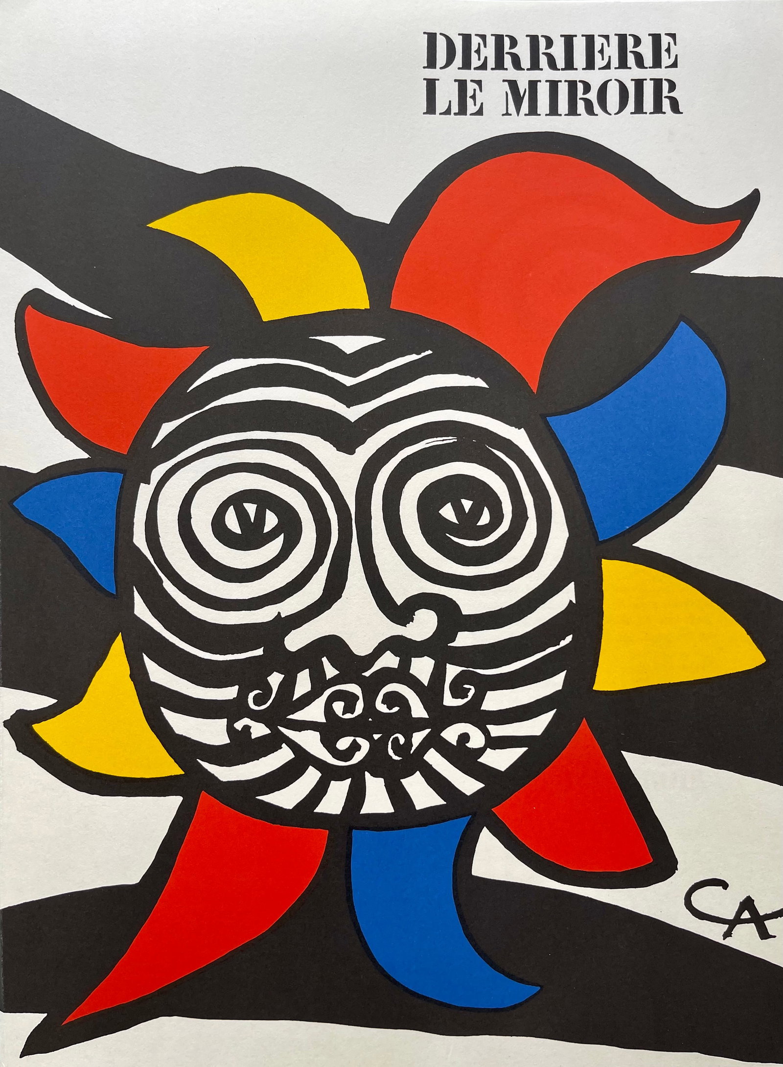 ALEXANDER CALDER ORIGINAL 1966 DERRIERE LE MIROIR LITHOGRAPH: Alexander Calder Original Derriere Le Miroir lithograph. Size: 11 X 15 Inches. Total open sheet size: 22 X 15 Inches Approximately. Unframed. PRINTED FRANCE 1966. MAEGHT EDITEUR. SHIPPING IN THE U.S V