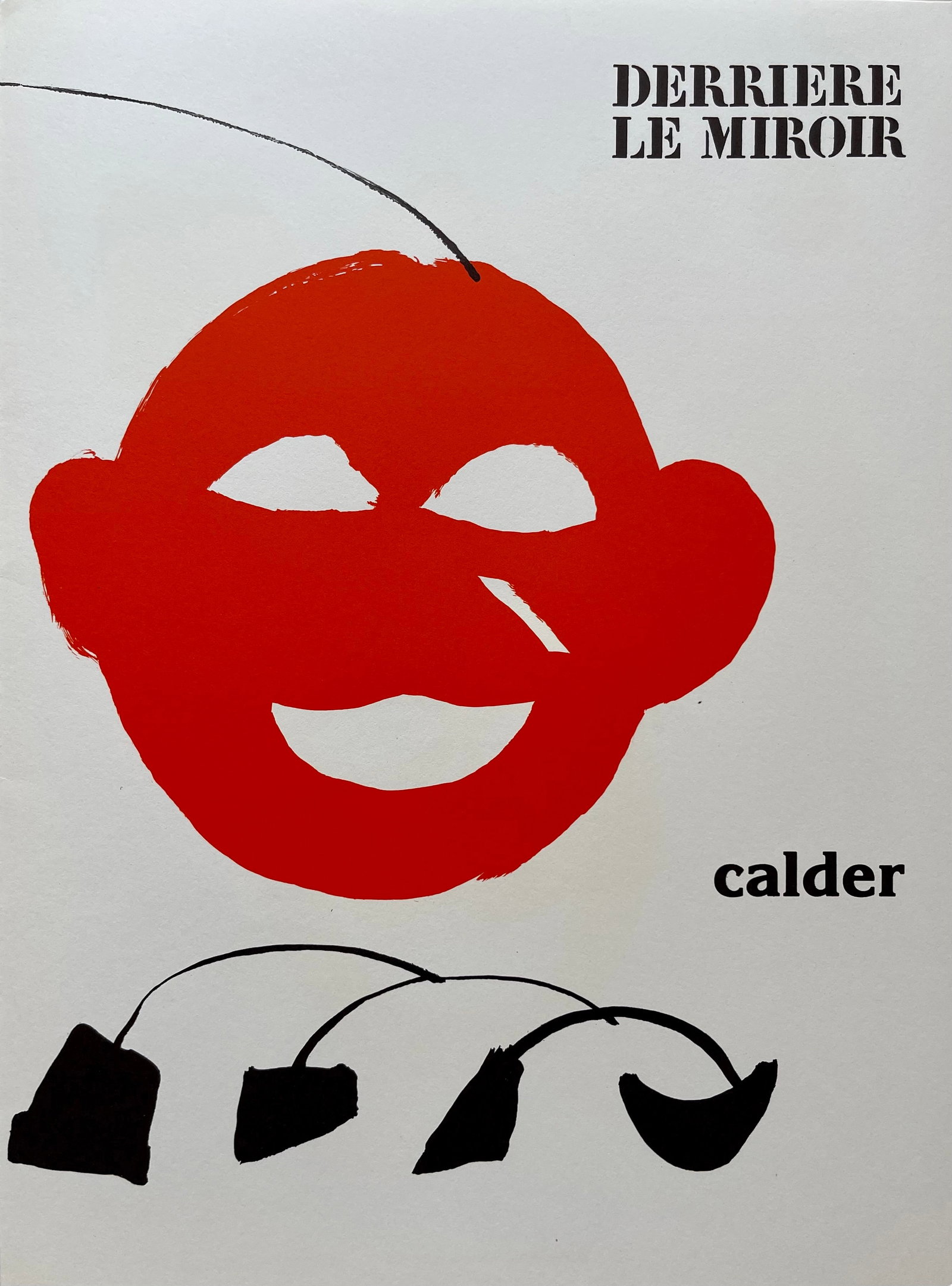 ALEXANDER CALDER ORIGINAL VINTAGE DERRIERE LE MIROIR COVER LITHOGRAPH: Alexander Calder Original Derriere Le Miroir double page lithograph. Total sheet size: 22 X 15 Inches Approximately. Centerfold as Issued. Unframed. PRINTED FRANCE 1976. MAEGHT EDITEUR. SHIPPING IN TH