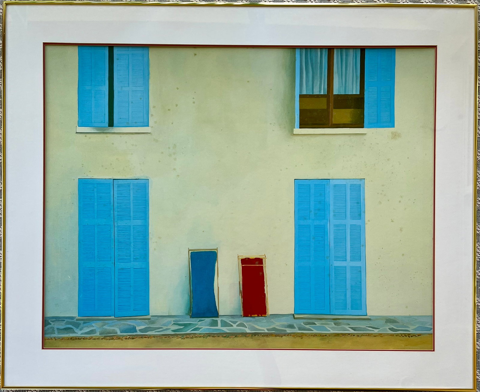DAVID HOCKNEY 1988 FRAMED POSTER: DAVID HOCKNEY: A RETROSPECTIVE, THE METROPOLITAN MUSEUM OF ART 1988. TOTAL FRAME SIZE: 32 X 39.5 INCHES APPROX. FREE LOCAL PICK UP IN VERO BEACH. Shipping Via FEDEX $500. We can deliver to Miami, West