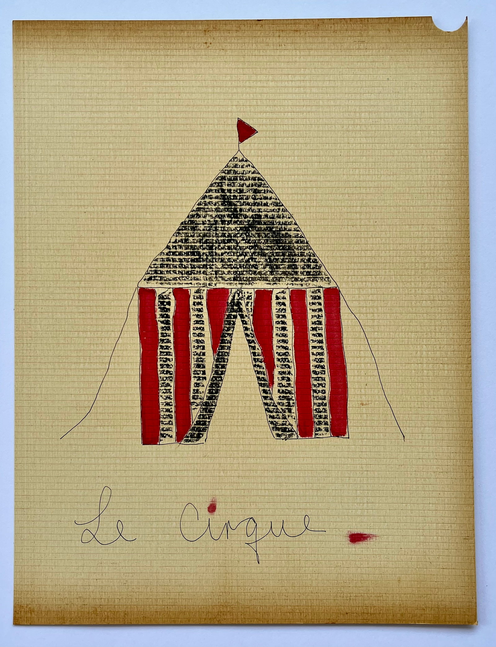 FRENCH NAIVE MINIMALIST DRAWING "LE CIRQUE": ORIGINAL DRAWING INK AND OIL ON THICK PAPER. UNFRAMED. SIZE: 11 X 8.5 Inches approx. SHIPPING IN THE U.S VIA USPS PRIORITY MAIL $18.