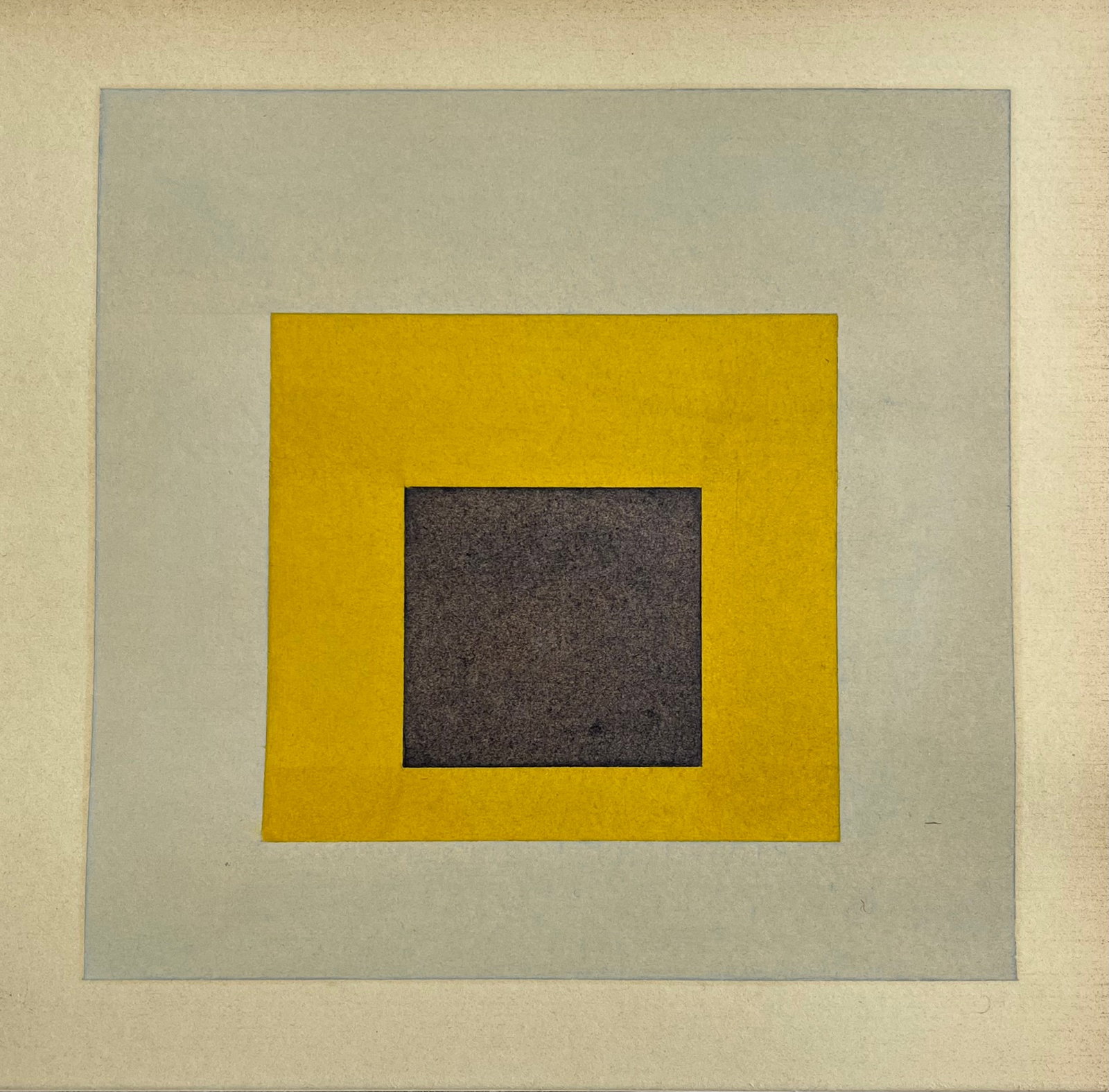 Vintage Geometric Minimalist Painting Oil on Paper: Vintage abstract oil painting on paper. Unframed. Size: Approx. 9.5 X 10 inches. Unsigned. SHIPPING IN THE U.S VIA USPS PRIORITY MAIL $16