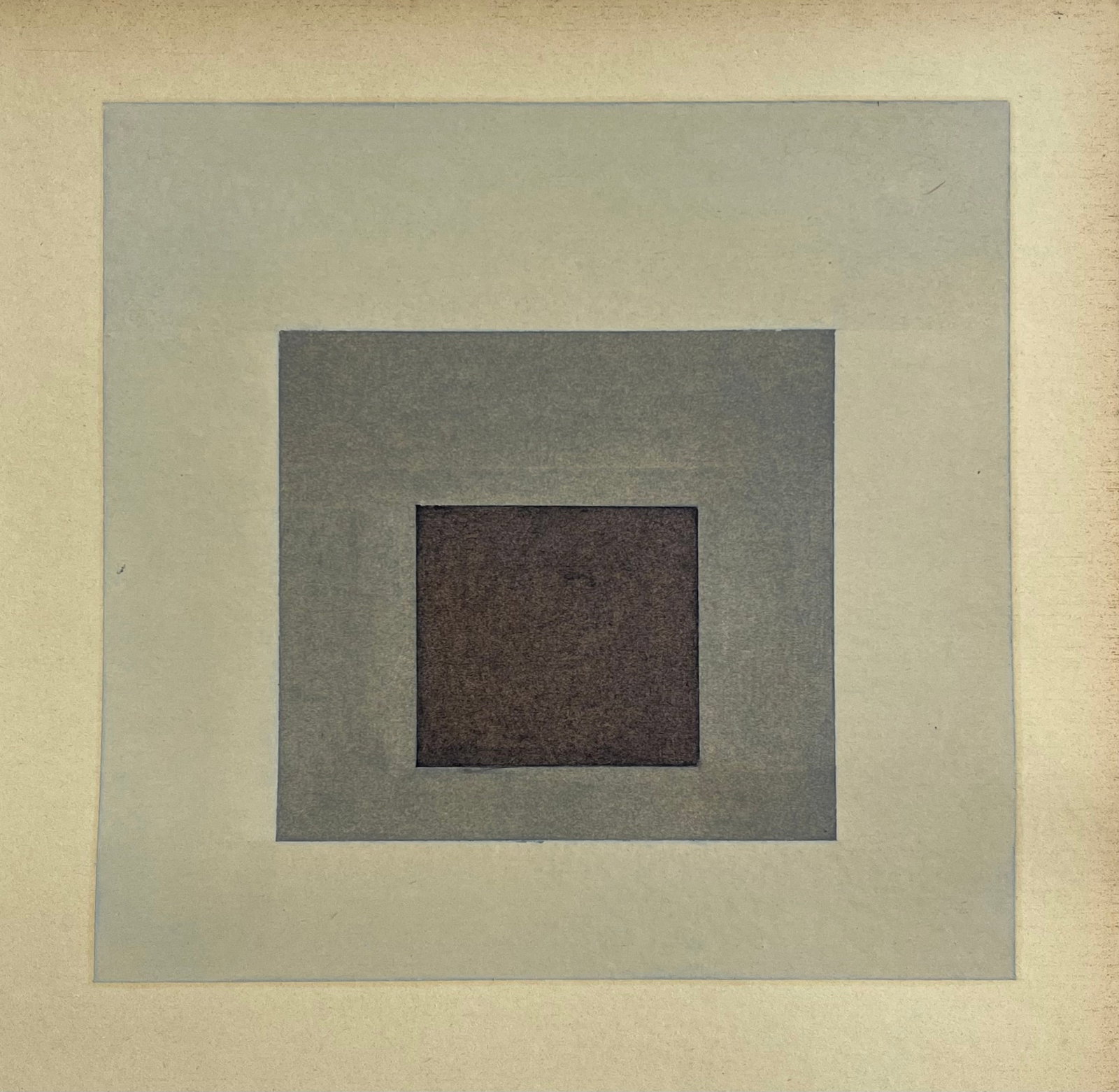 Vintage Geometric Minimalist Painting Oil on Paper: Vintage abstract oil painting on paper. Unframed. Size: Approx. 9.5 X 10 inches. Unsigned. SHIPPING IN THE U.S VIA USPS PRIORITY MAIL $16