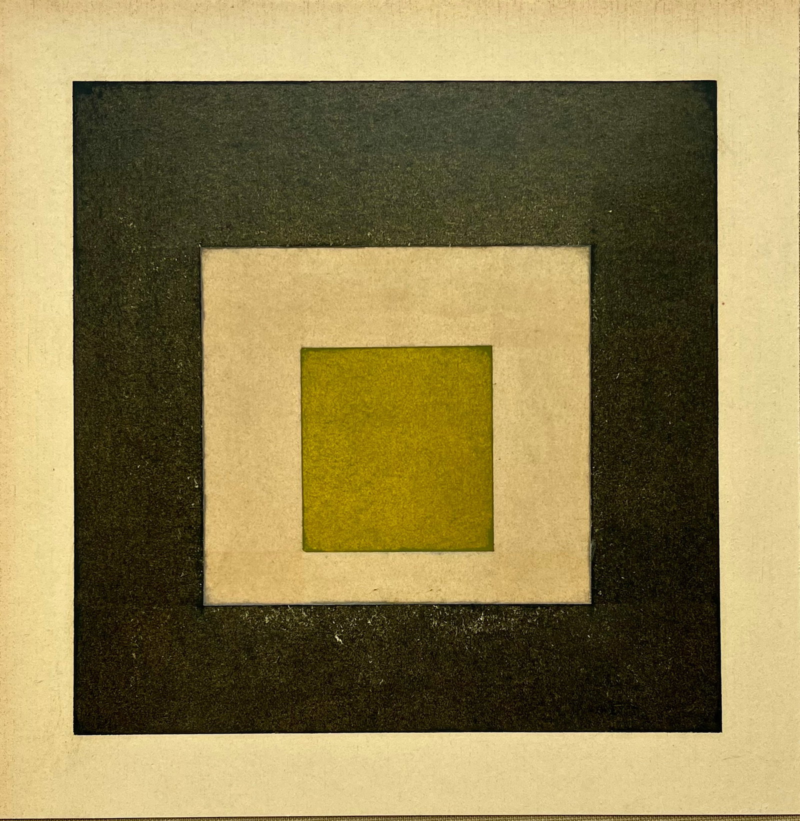 Vintage Geometric Minimalist Painting Oil on Paper: Vintage abstract oil painting on paper. Unframed. Size: Approx. 9.5 X 10 inches. Unsigned. SHIPPING IN THE U.S VIA USPS PRIORITY MAIL $16