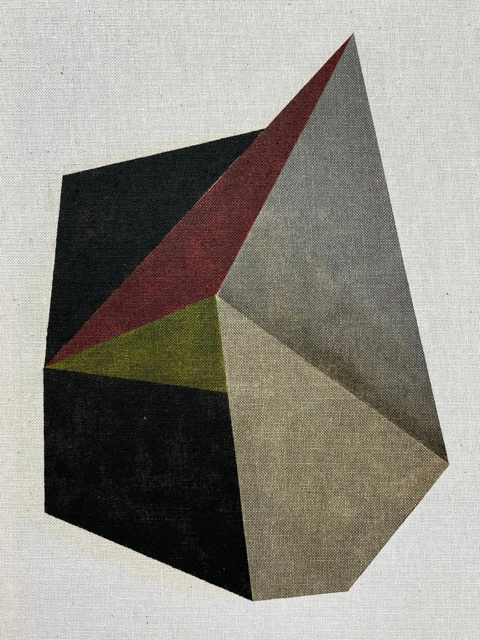 Vintage Minimalist Geometric Oil Painting: Original Vintage geometric abstract oil painting on linen board. Measures approx. 12.7 x 9.5 inches. UNFRAMED. SHIPPING IN THE U.S VIA USPS PRIORITY MAIL $16