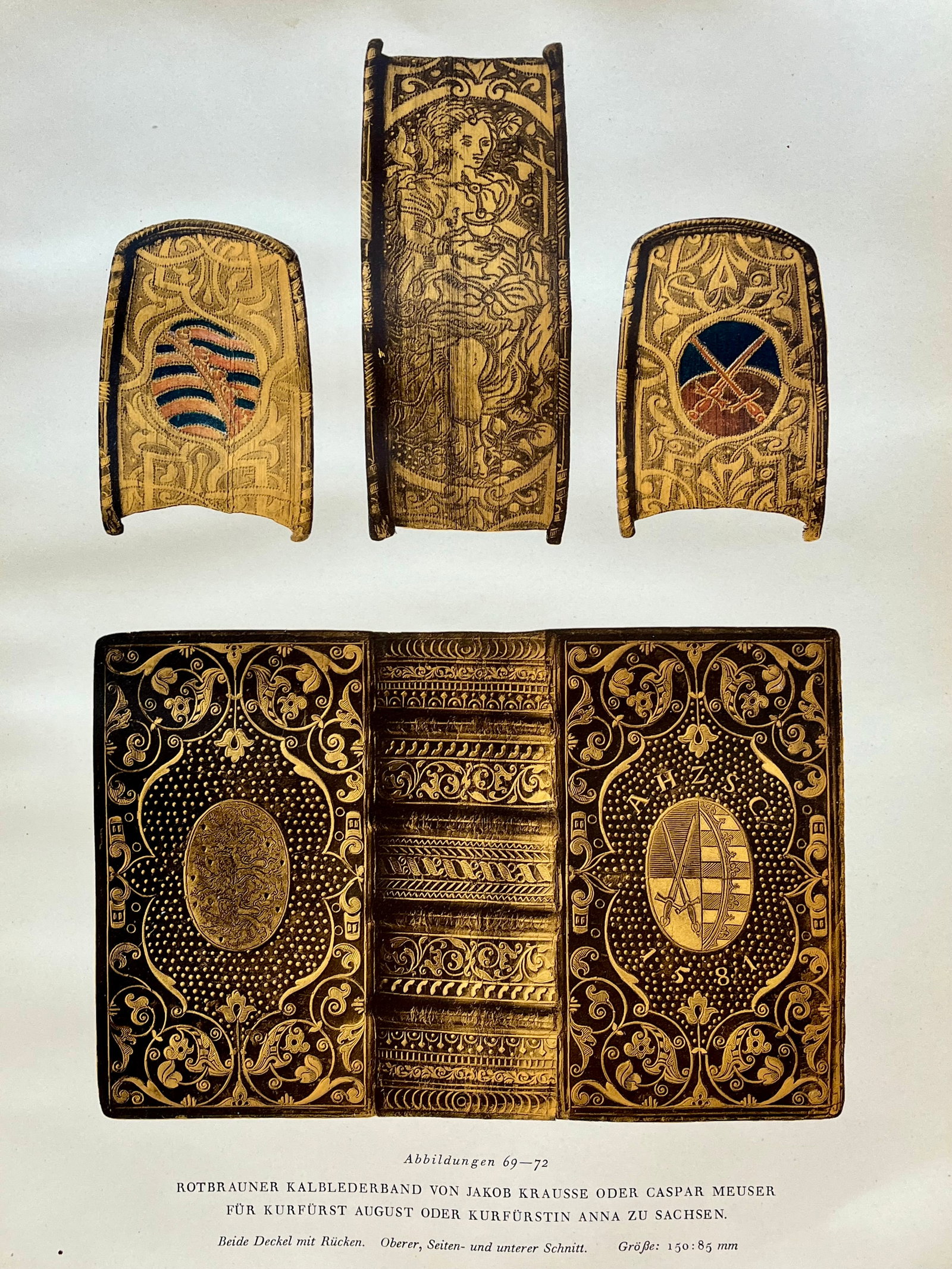 Original Antique Lithograph Antique Bookbinding Office Library Decor: Original Antique Lithograph Printed on thick paper Germany 1921. Size: 17 x 13 in approx. Unframed. SHIPPING IN THE U.S VIA USPS PRIORITY MAIL $18