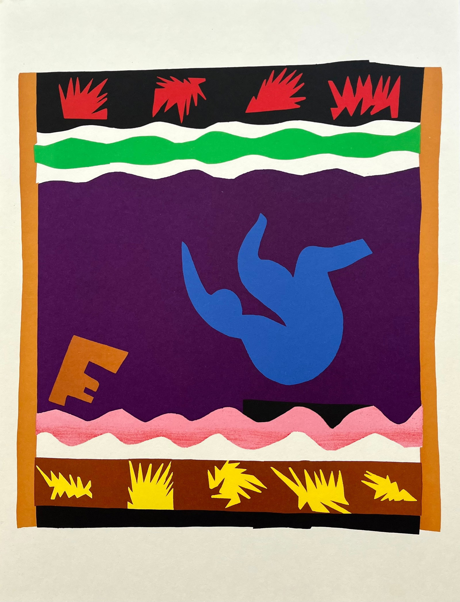 Henri Matisse 1869-1954 (After) Vintage Lithograph Printed 1983 Toboggan (1 of 2)