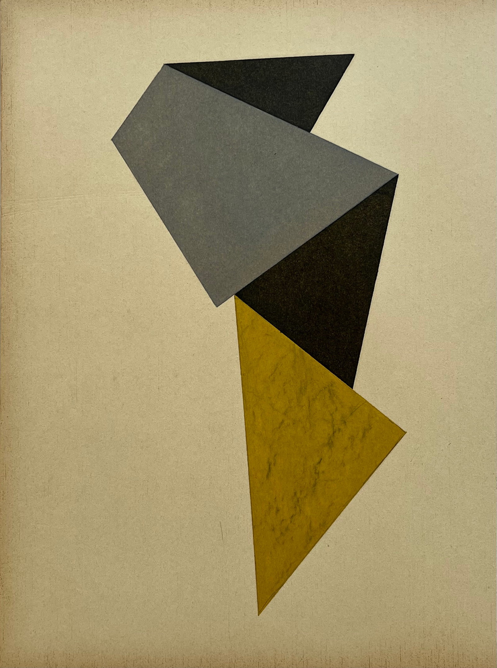 Vintage Geometric French Painting Oil On Paper - Unframed: Original Vintage Suprematist French Painting Oil On Paper - UNFRAMED. Unsigned. Size: 12.5 x 9.4 inches approx. SHIPPING IN THE U.S VIA USPS PRIORITY MAIL $14