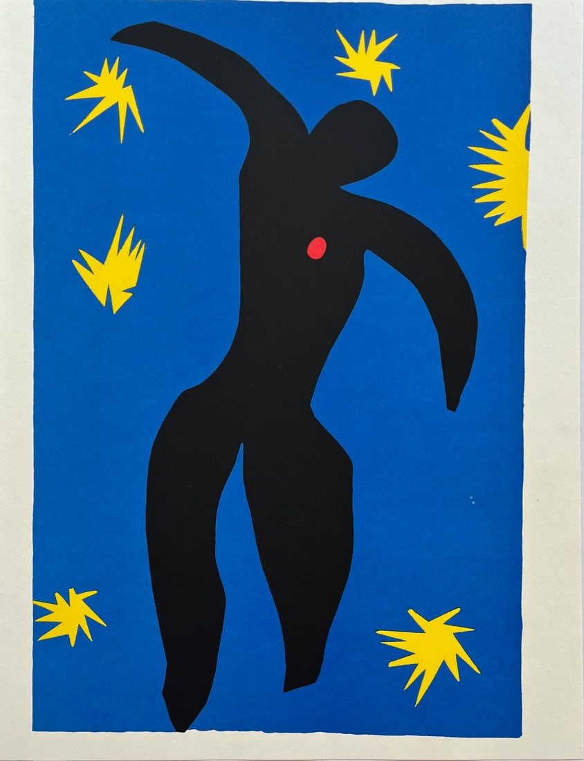 Henri Matisse 1869-1954 (After) Vintage Lithograph Printed 1983 ICARUS: Henri Matisse Vintage Lithograph printed 1983 on heavy matte art paper. UNFRAMED. SIZE: 11.8 X 15.2 inches approx. . SHIPPING IN THE U.S VIA USPS PRIORITY MAIL $16