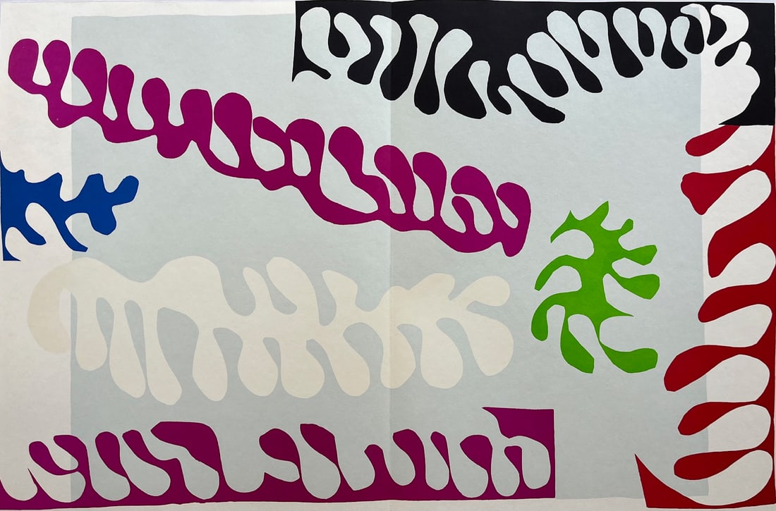 Henri Matisse 1869-1954 (After) Vintage Lithograph Printed 1983 "Le lagon": Henri Matisse Vintage Lithograph printed 1983,on heavy matte art paper. UNFRAMED. SIZE: 23.5 X 15.2 inches approx. Centerfold as issued. SHIPPING IN THE U.S VIA USPS PRIORITY MAIL $16