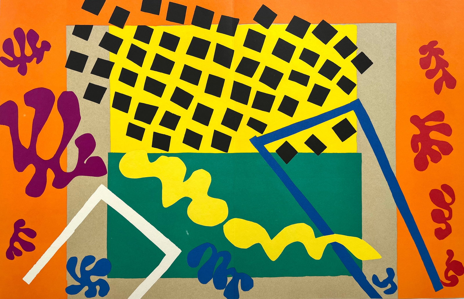Henri Matisse 1869-1954 (After) Vintage Lithograph Printed 1983 "The Codomas": Henri Matisse Vintage Lithograph printed 1983,on heavy matte art paper. UNFRAMED. SIZE: 23.5 X 15.2 inches approx. Centerfold as issued. SHIPPING IN THE U.S VIA USPS PRIORITY MAIL $16