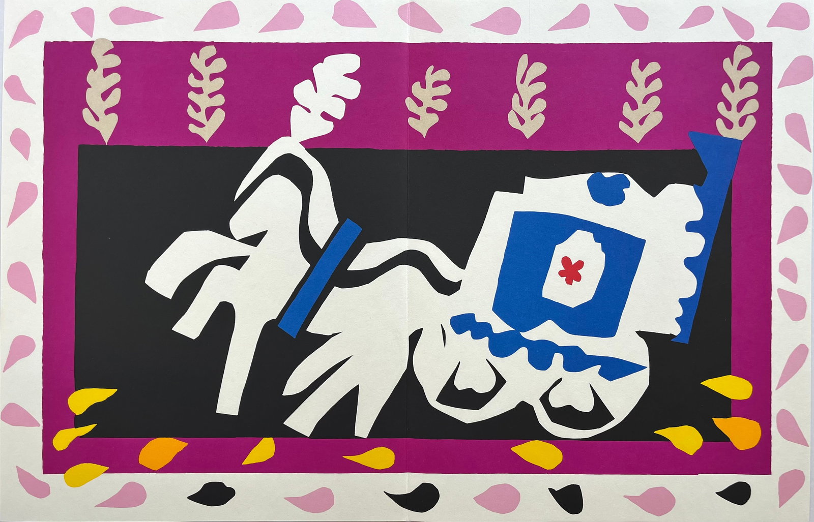 Henri Matisse 1869-1954 (After) Vintage Lithograph Printed 1983 "The Funeral of Pierrot" (1 of 2)