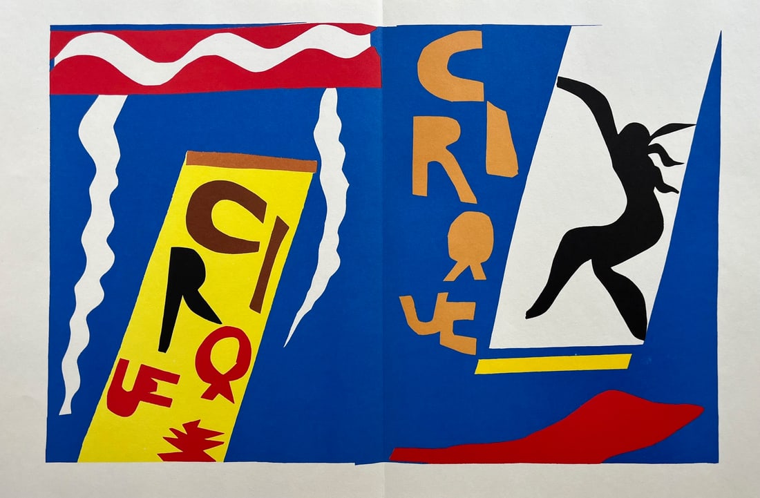 Henri Matisse 1869-1954 (After) Vintage Lithograph Printed 1983 "The Circus": Henri Matisse Vintage Lithograph printed 1983,on heavy matte art paper. UNFRAMED. SIZE: 23.5 X 15.2 inches approx. Centerfold as issued. SHIPPING IN THE U.S VIA USPS PRIORITY MAIL $16
