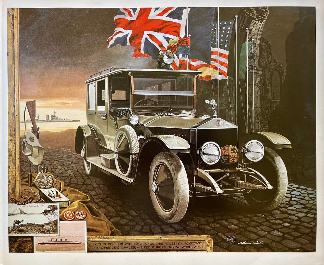 Vintage Rolls-Royce Silver Ghost Used By King George V - 1914 Automobile Print (1 of 2)