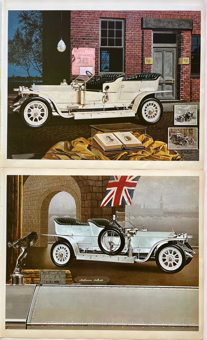 Set Of 2 Vintage Rolls-Royce Silver Ghost 1907 Automobile (1 of 4)