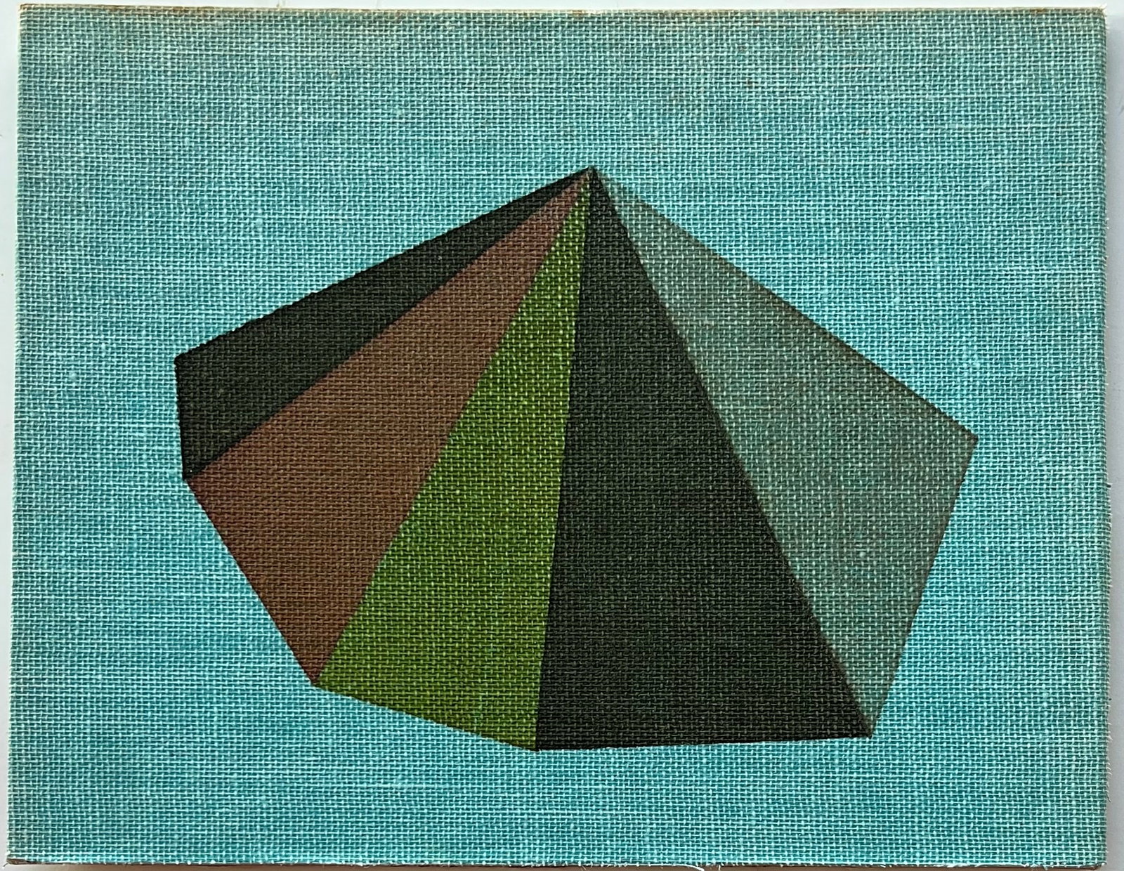 Original Vintage Miniature Oil Painting Geometric Abstract Minimalist: Original Oil On Linen Board Painting Miniature 5.4 x 4.4 inches approx. Unsigned. Unframed. SHIPPING IN THE U.S VIA USPS PRIORITY MAIL $14