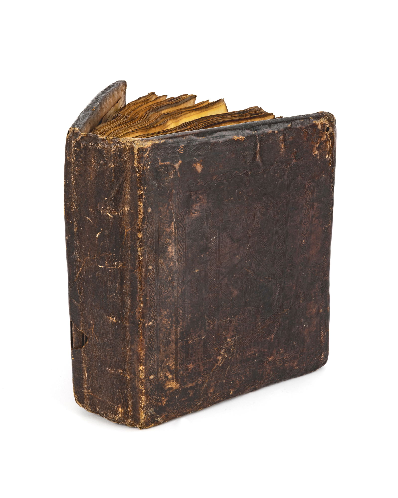 Ethiopian prayer book Manuscript on parchment with 5 full-page illuminations and two small ones in (1 of 4)