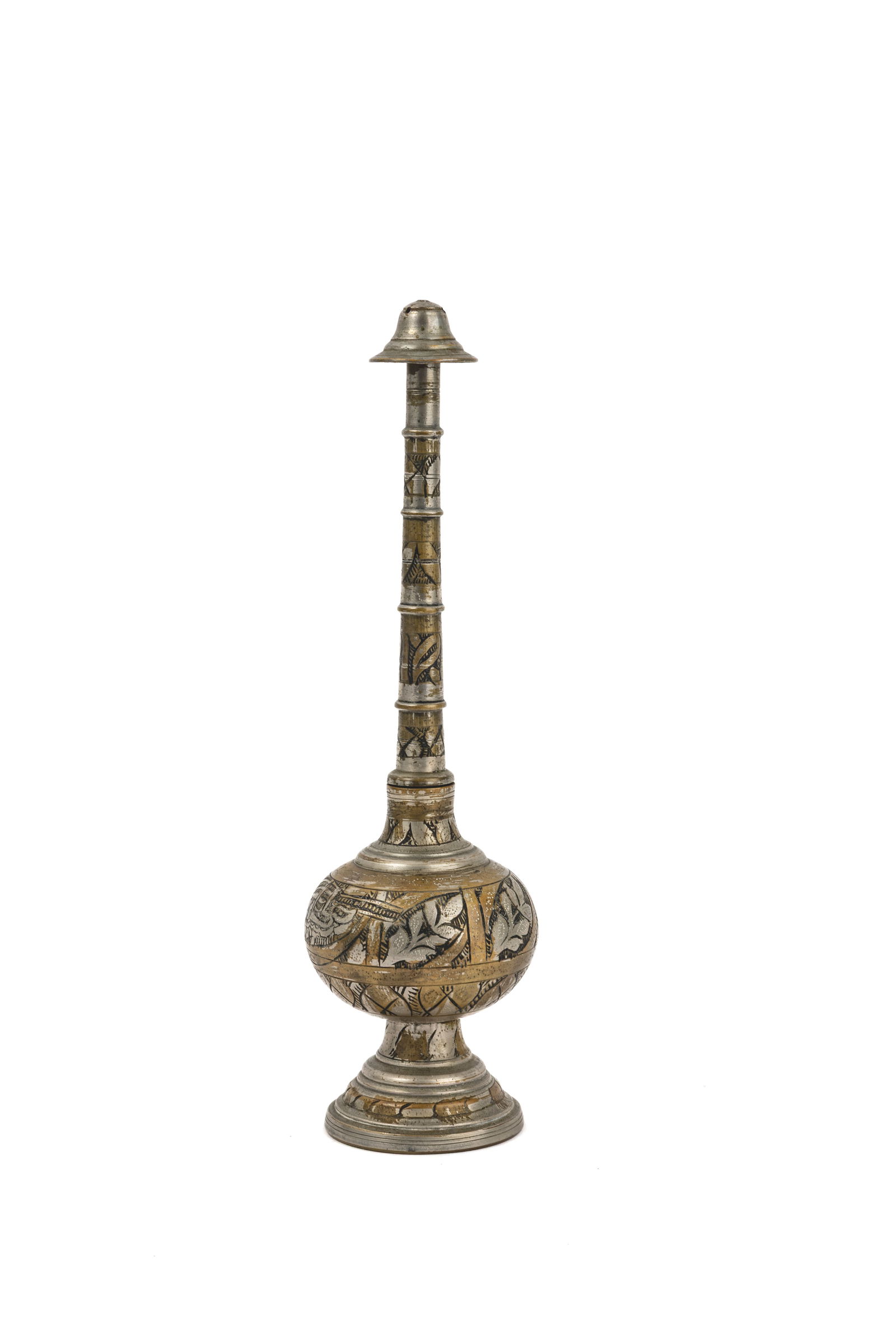 Ottoman aspersorium in silver and gilt metalIslamic inscriptions.Turkey, late 19th century.H: 24 cm. (1 of 1)