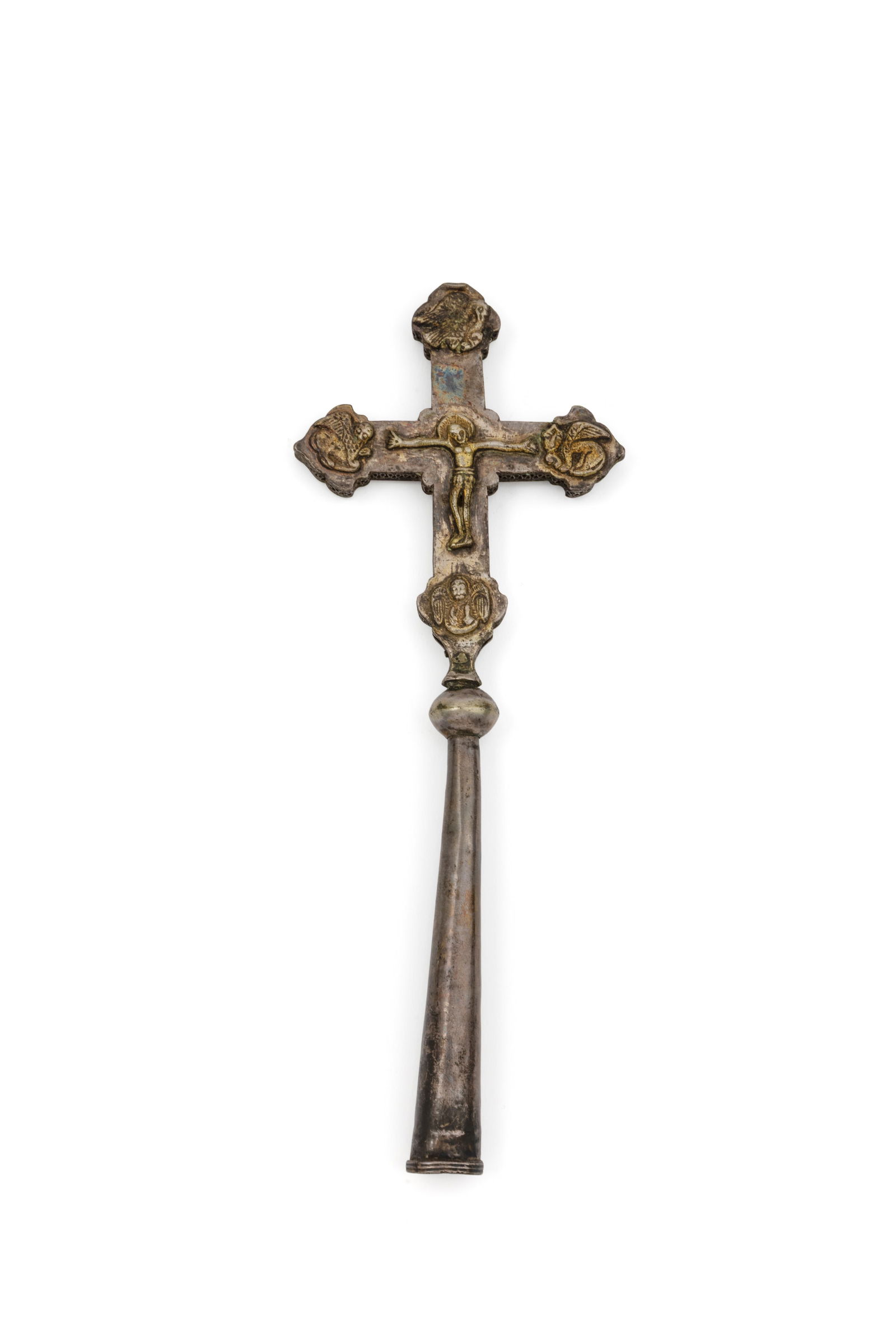 Silver altar crucifix, 1692On both sides, Christ crucified in relief at the center of a three-lobed (1 of 1)