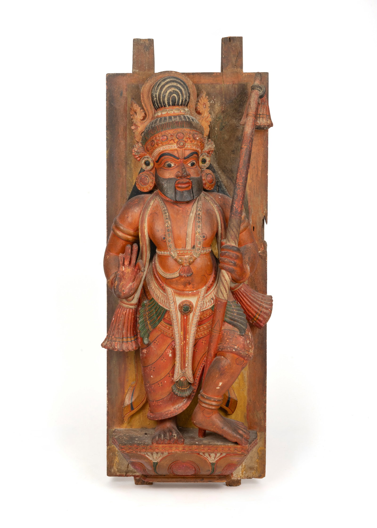 Carved and painted Indian wood statue (1 of 1)