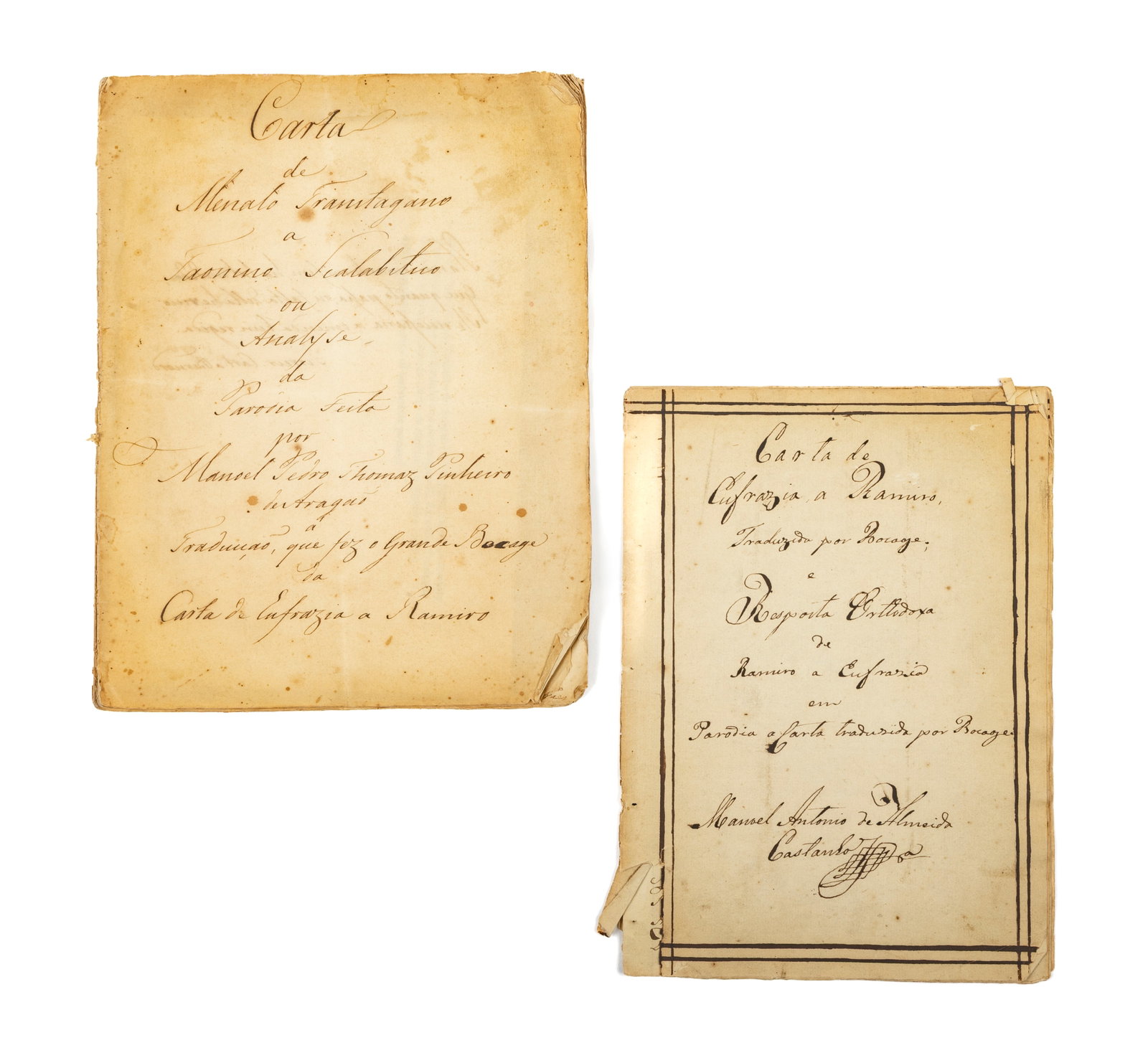 Two Portuguese manuscript documents… (1 of 2)