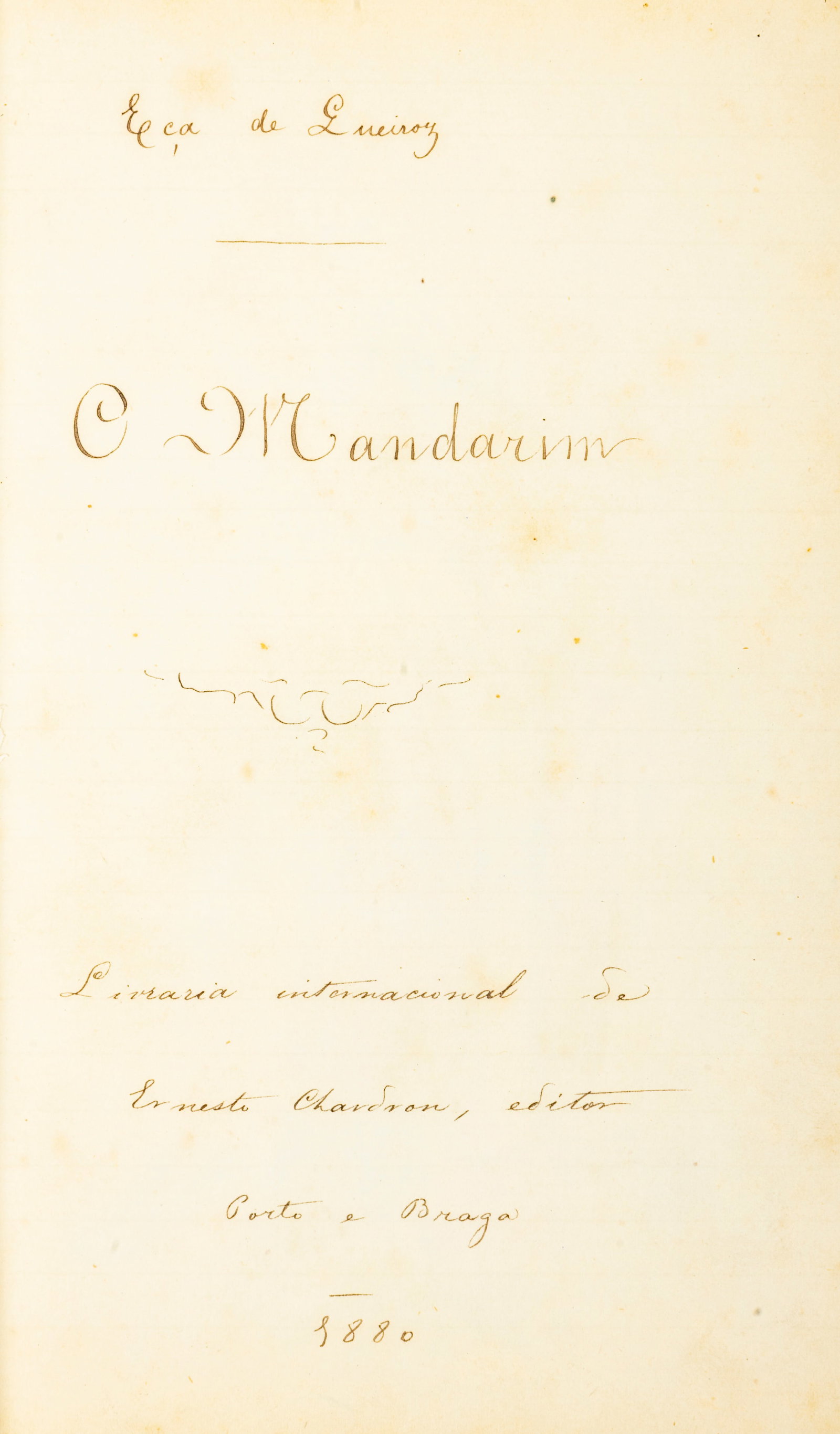 José María de Eça de Queiros, O Mandarim - 2