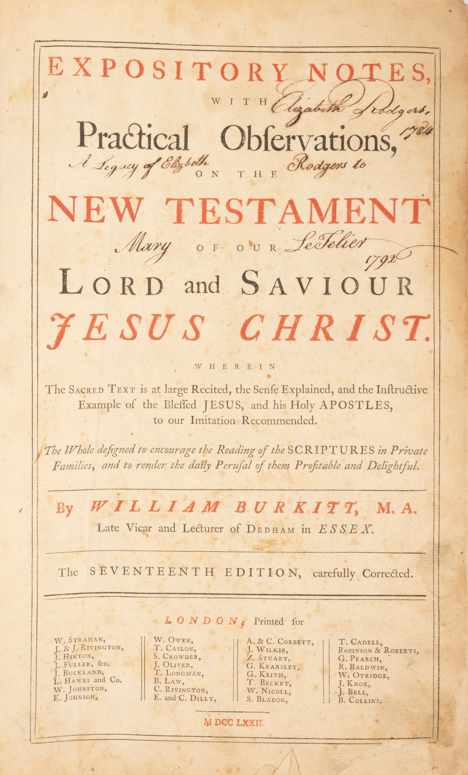 William Burkitt, Expository Notes with… (1 of 3)