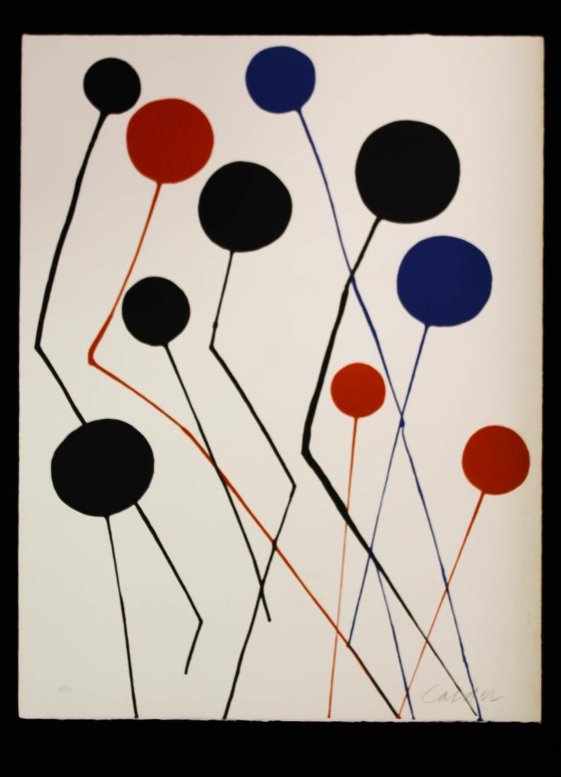 Alexander Calder (American, 1898-1976) Balloons: Alexander Calder (American, 1898-1976); color lithograpoh on paper; signed bottom right. Edition: 33/110