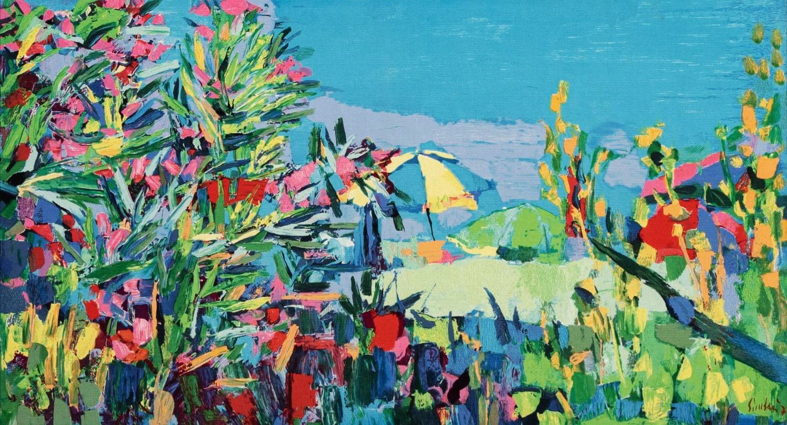 Nicola Simbari "Ischia" Woven Wool Tapestry (1 of 2)