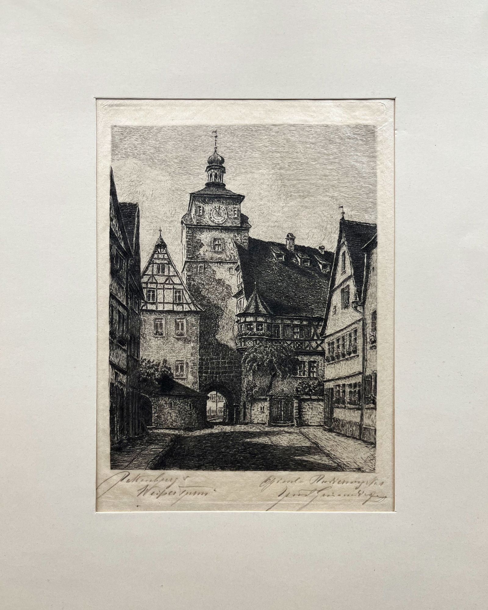 Etchings of Rothenburg, Germany, Lot of 5 (1 of 16)
