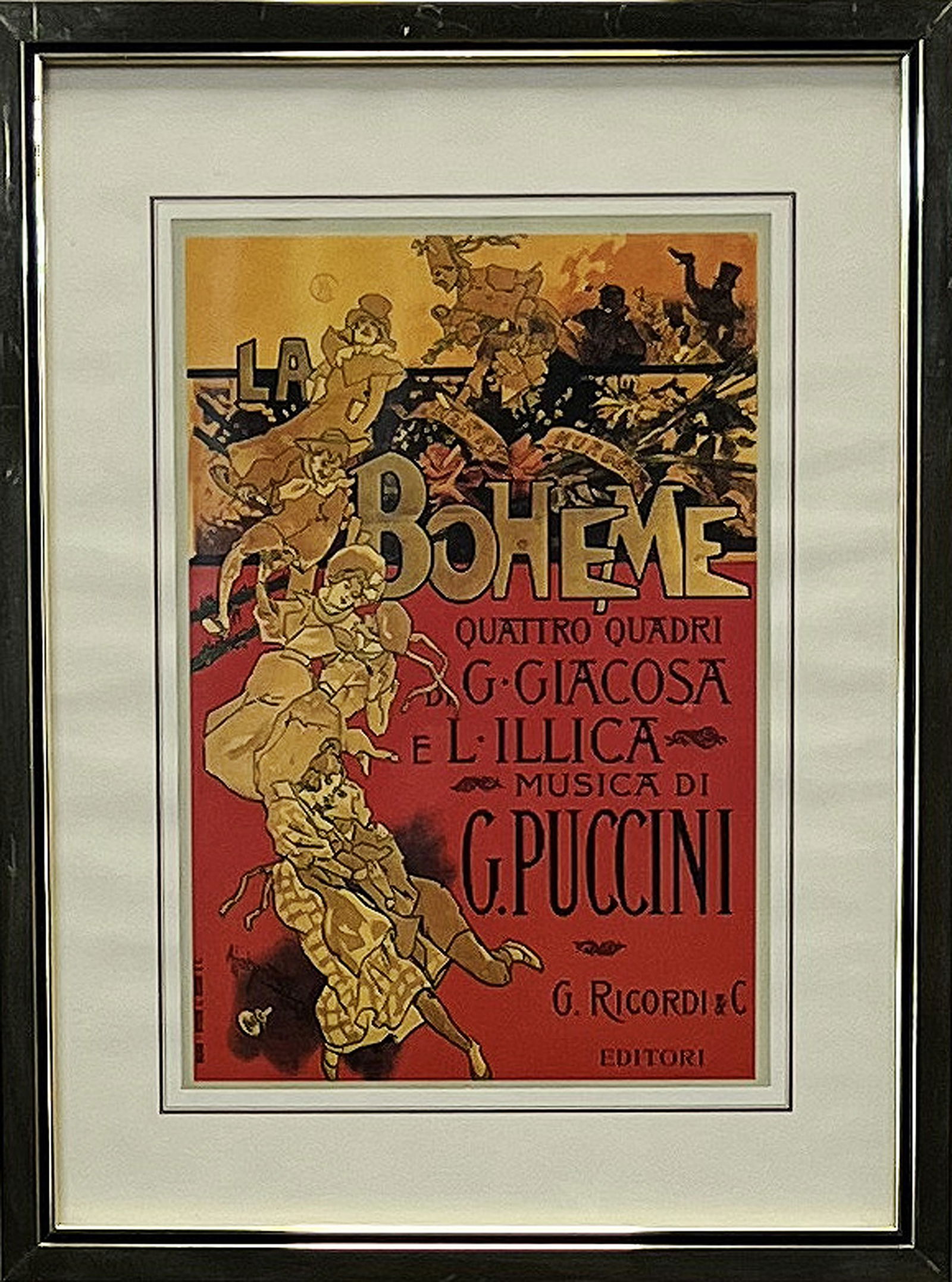 Adolf Hohenstein "La Boheme" Puccini Opera Poster Featuring Henri Murger (1 of 6)