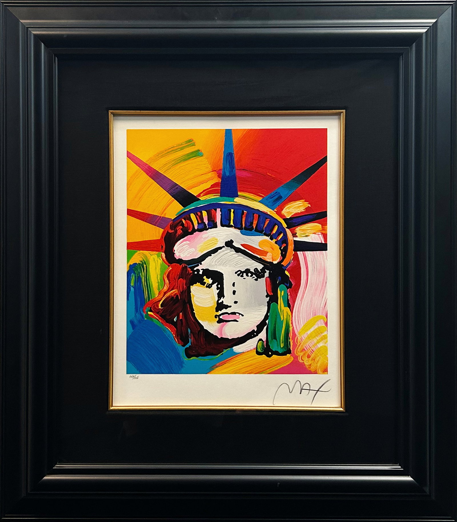 Peter Max "Liberty Head" Color Screenprint (1 of 8)