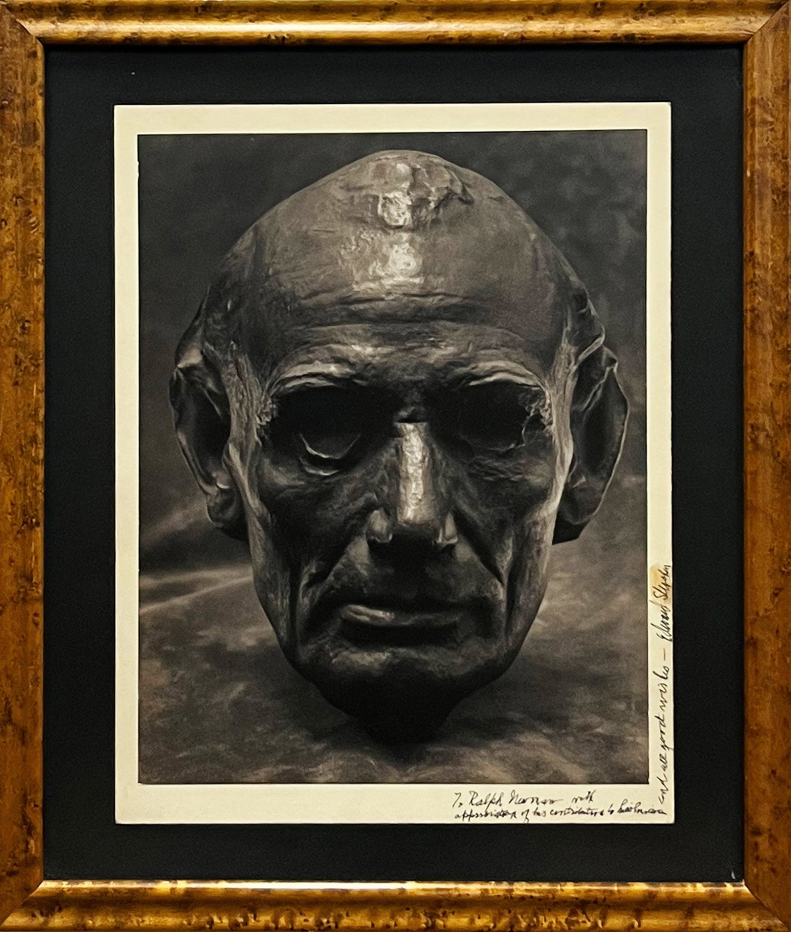 Edward Steichen "Life Mask of Abraham Lincoln" Black and White Photograph (1 of 7)