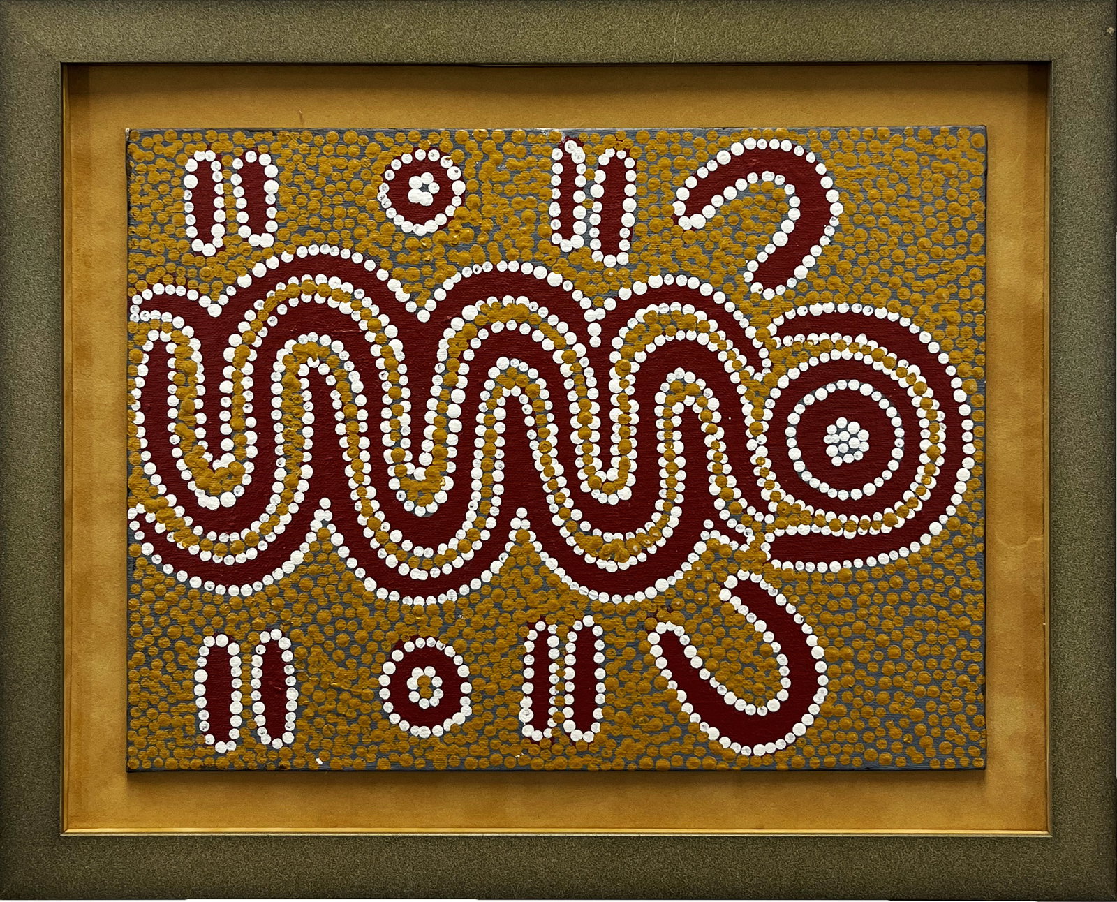 Clayton Jampijinpa Watson "Ngapa Jukumpa" Acrylic Painting (1 of 7)