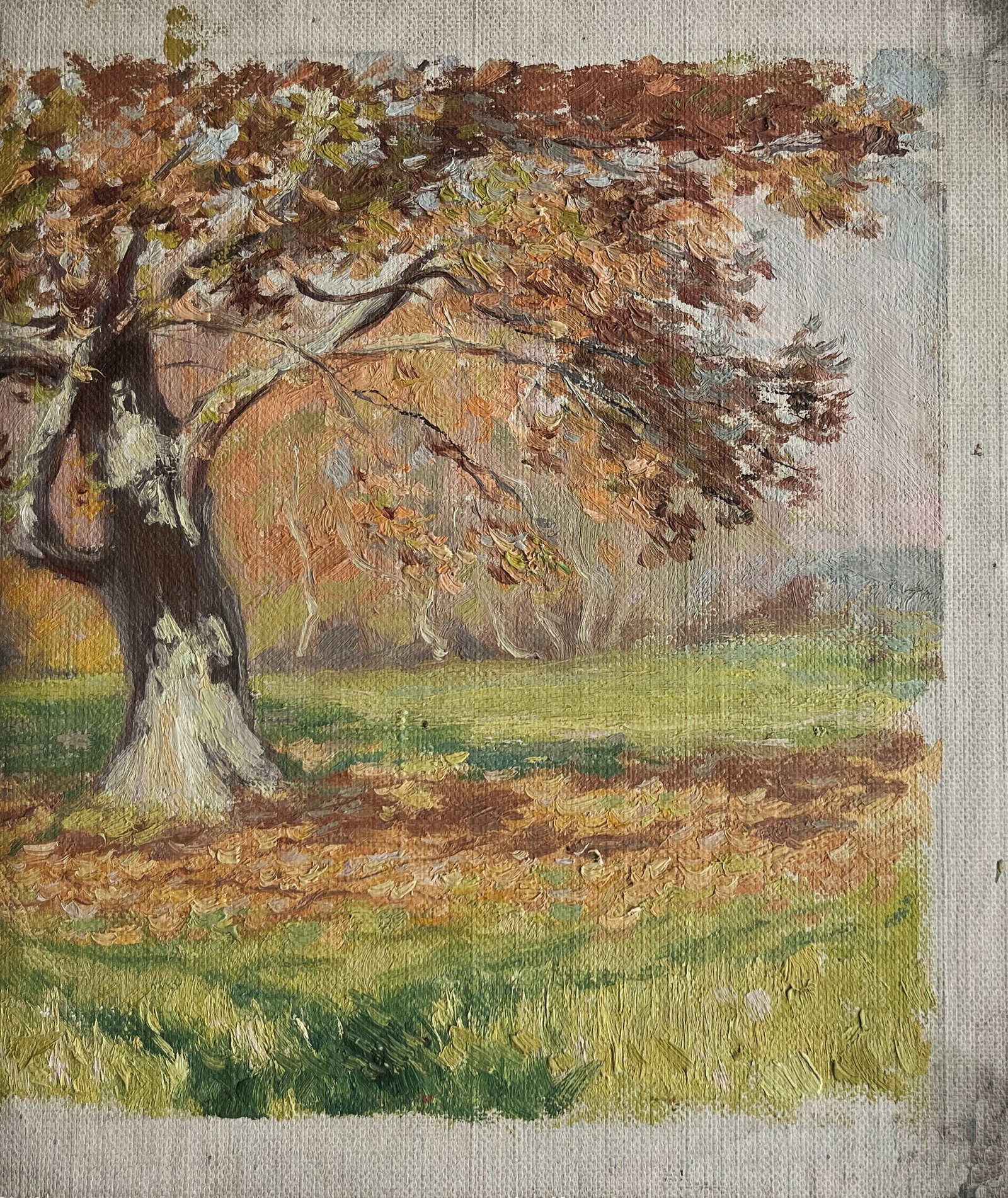 Oil Painting of a Lone Tree in a Landscape (1 of 7)