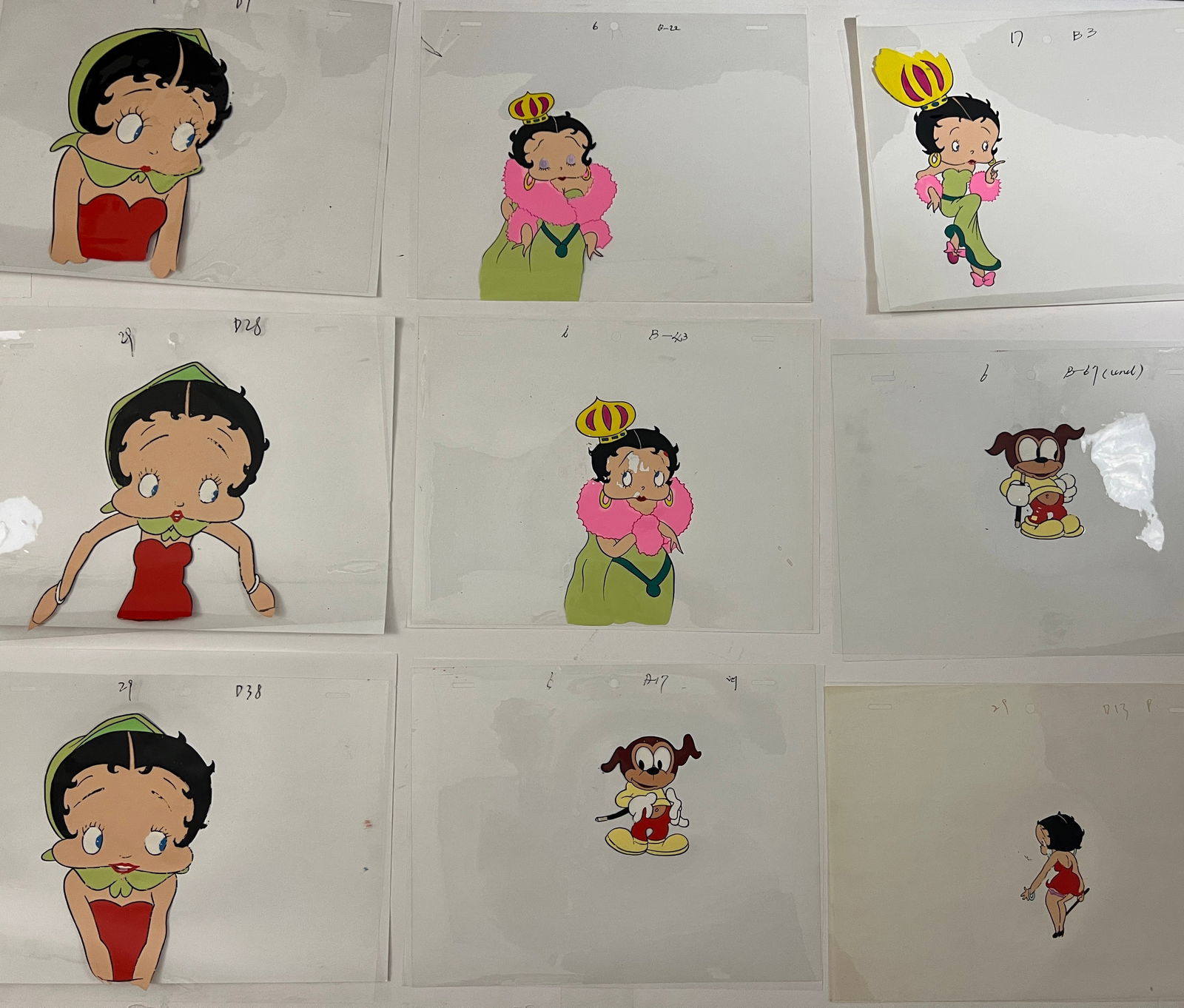 45 Vintage Original Hand Painted Betty Boop and Other Animation Art Cels, Group 1 (1 of 5)