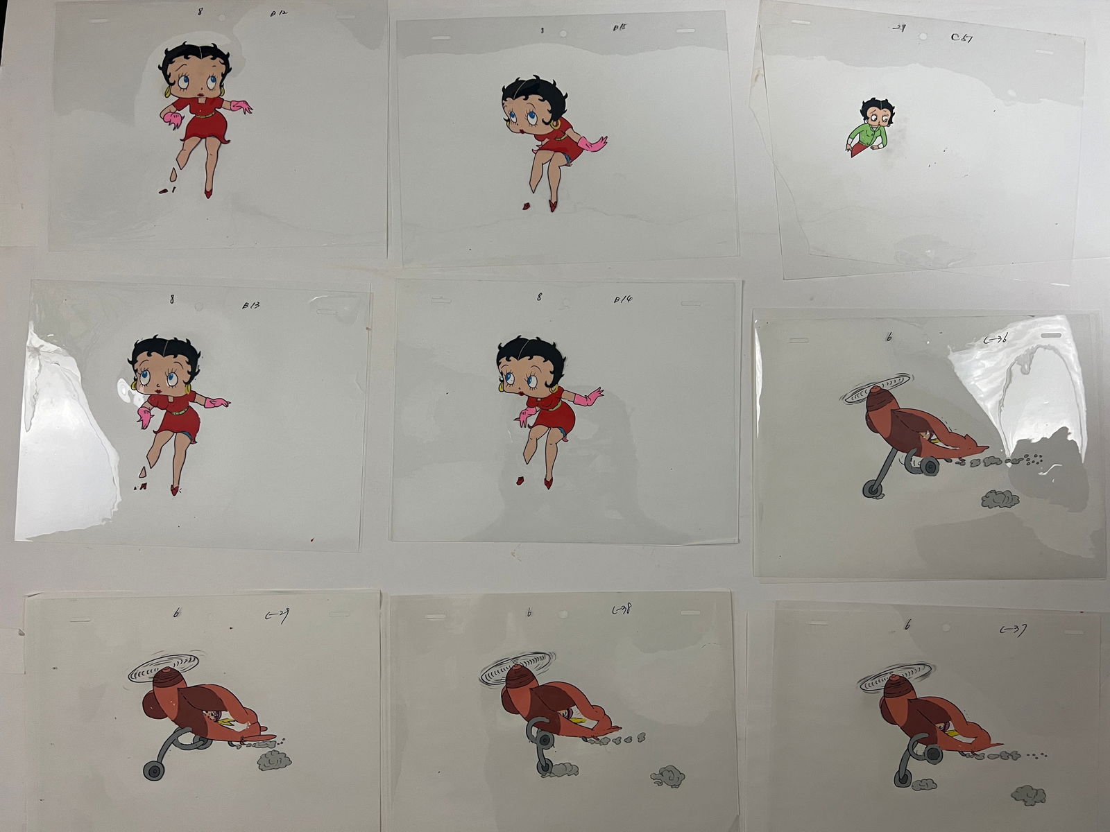 45 Vintage Original Hand Painted Betty Boop and Other Animation Art Cels, Group 2 (1 of 5)