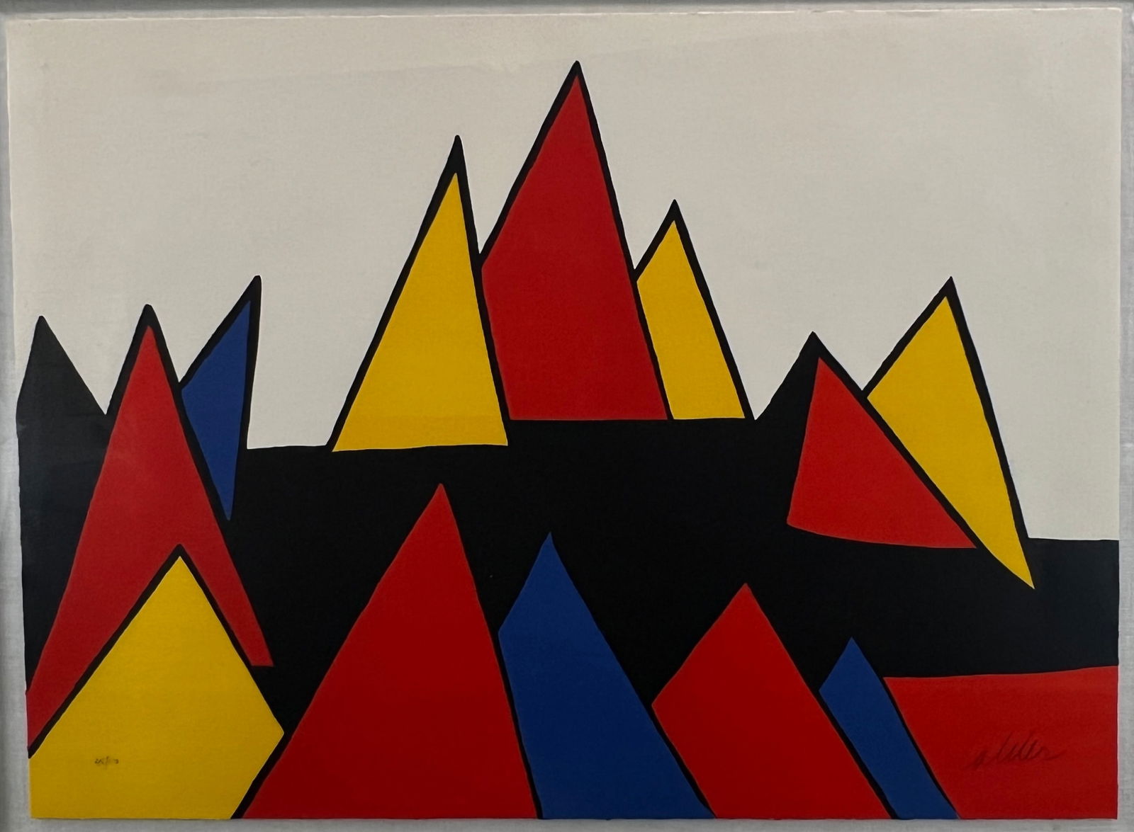 Alexander Calder, Mountains, Signed Color lithograph on Paper (1 of 8)