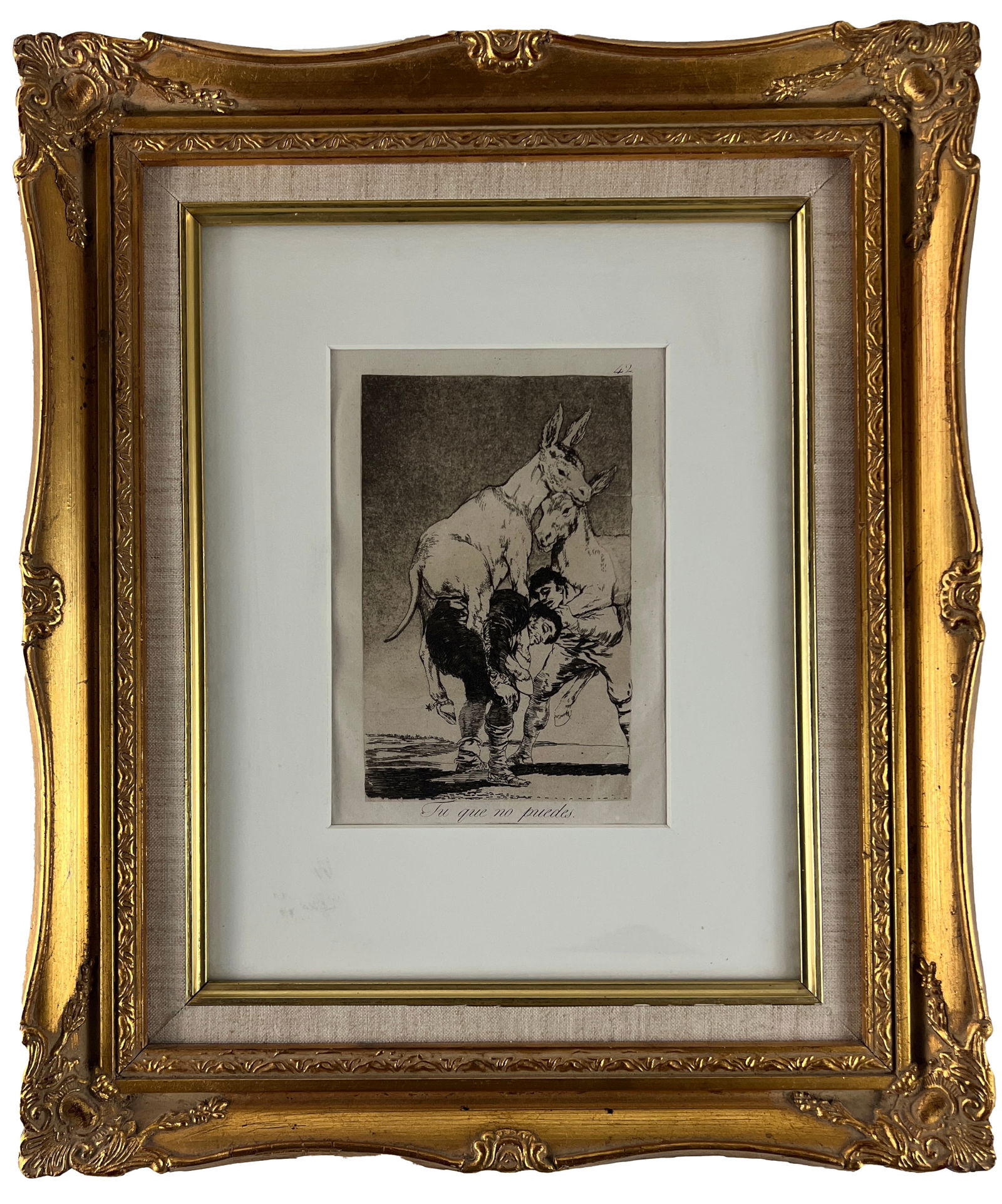 Francisco de Goya, Tu que no Puedes, Etching, 1868 (1 of 6)