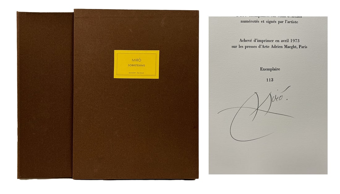 Joan Miró, Sobreteixims, Derriere Le Miroir, Signed Book with Hard Cover Jacket (1 of 9)