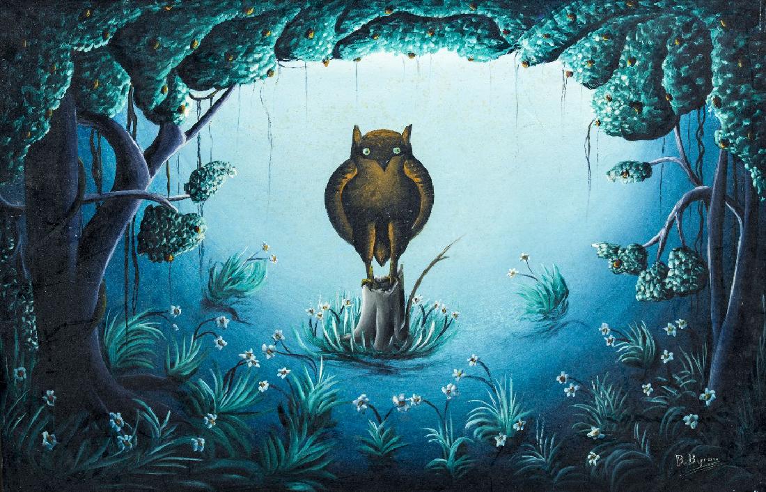 BOURMOND BYRON (1920-2004) Haitian (JACMEL) Owl in (1 of 1)