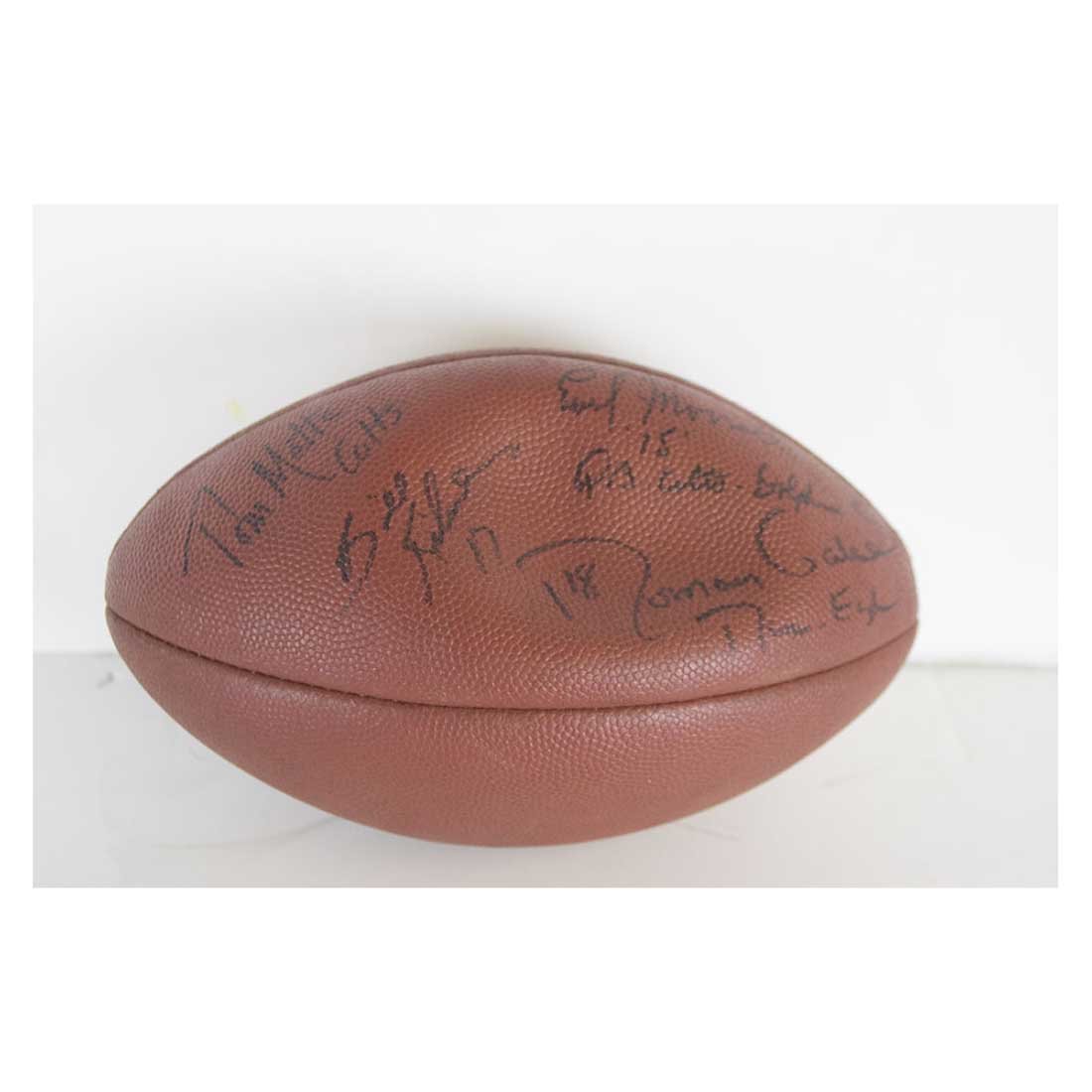 Autographed Football Multiple Signatures