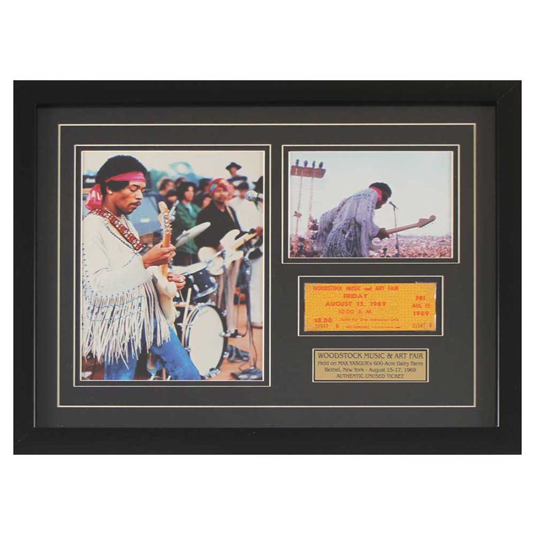Authentic 1969 Woodstock Ticket & Hendrix Photo (1 of 1)