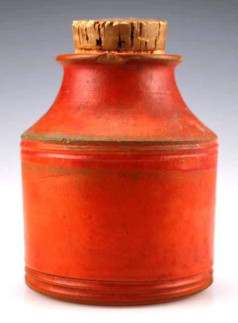 Vintage Mid-Century Modern Danish Spice Jar: Stamp on bottom. Made in Denmark. 5"H x 4" Diameter. Priority Shipping provided in-house by Taurus Auctions. Domestic: $12.75 International: $24.75