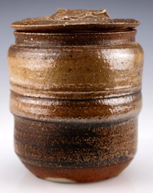 Vintage Karen Karnes Stoneware Lidded Jar (1 of 3)