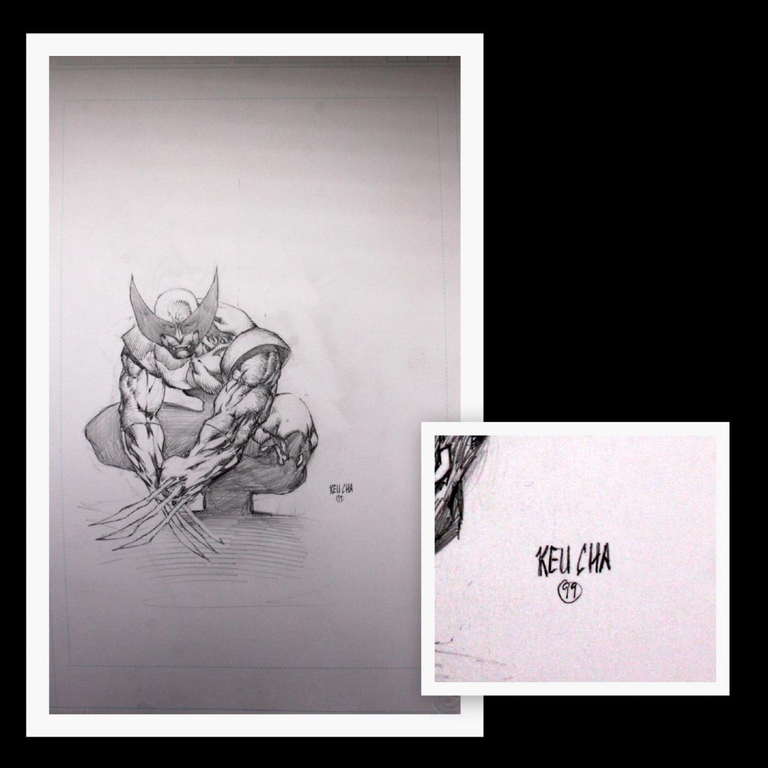Keu Cha Signed Original Wolverine Comic Sketch (1 of 3)