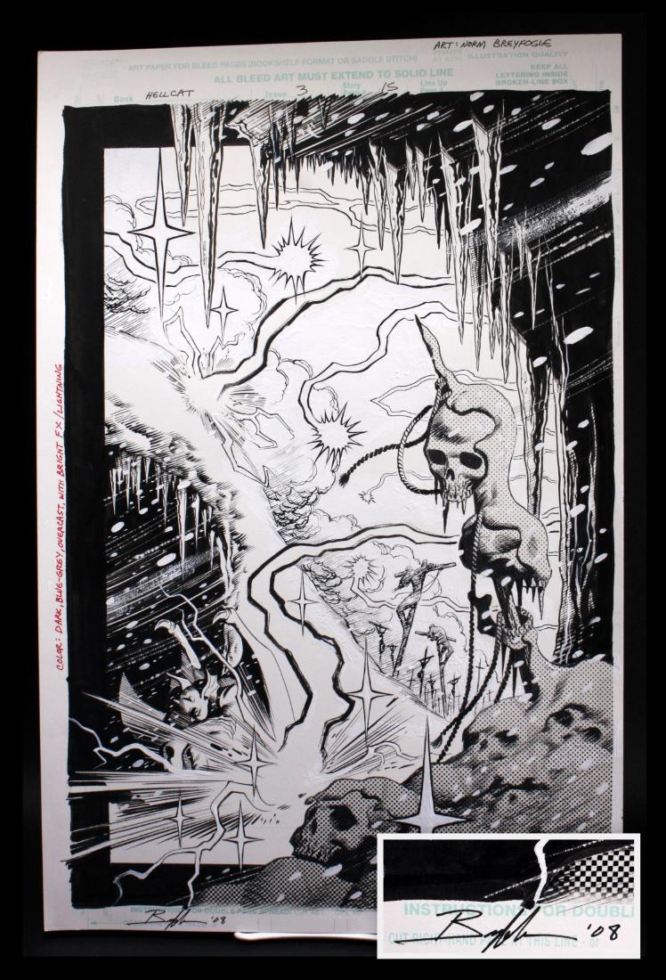 Norm Breyfogle Hellcat Signed Original Comic Art (1 of 3)